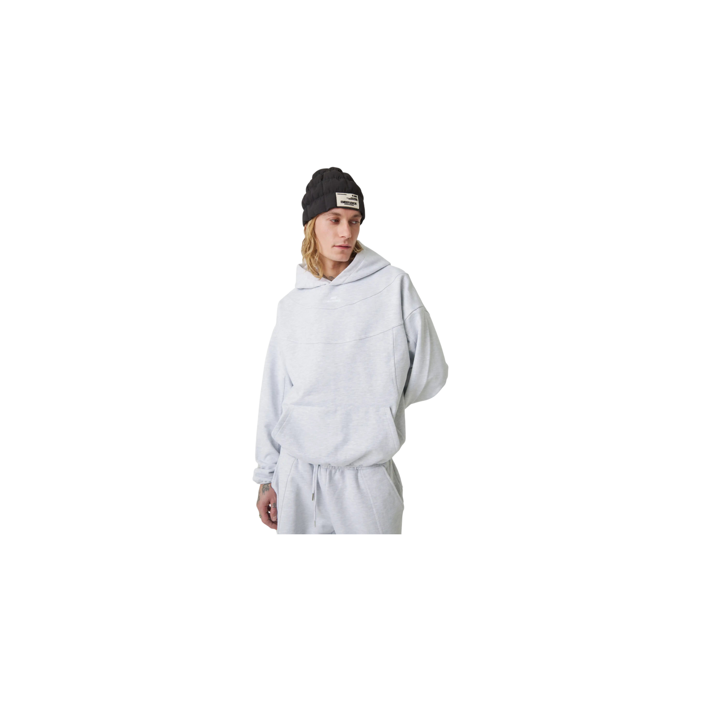 Eme Studios Alfa Heather Grey Oversized Hoodie