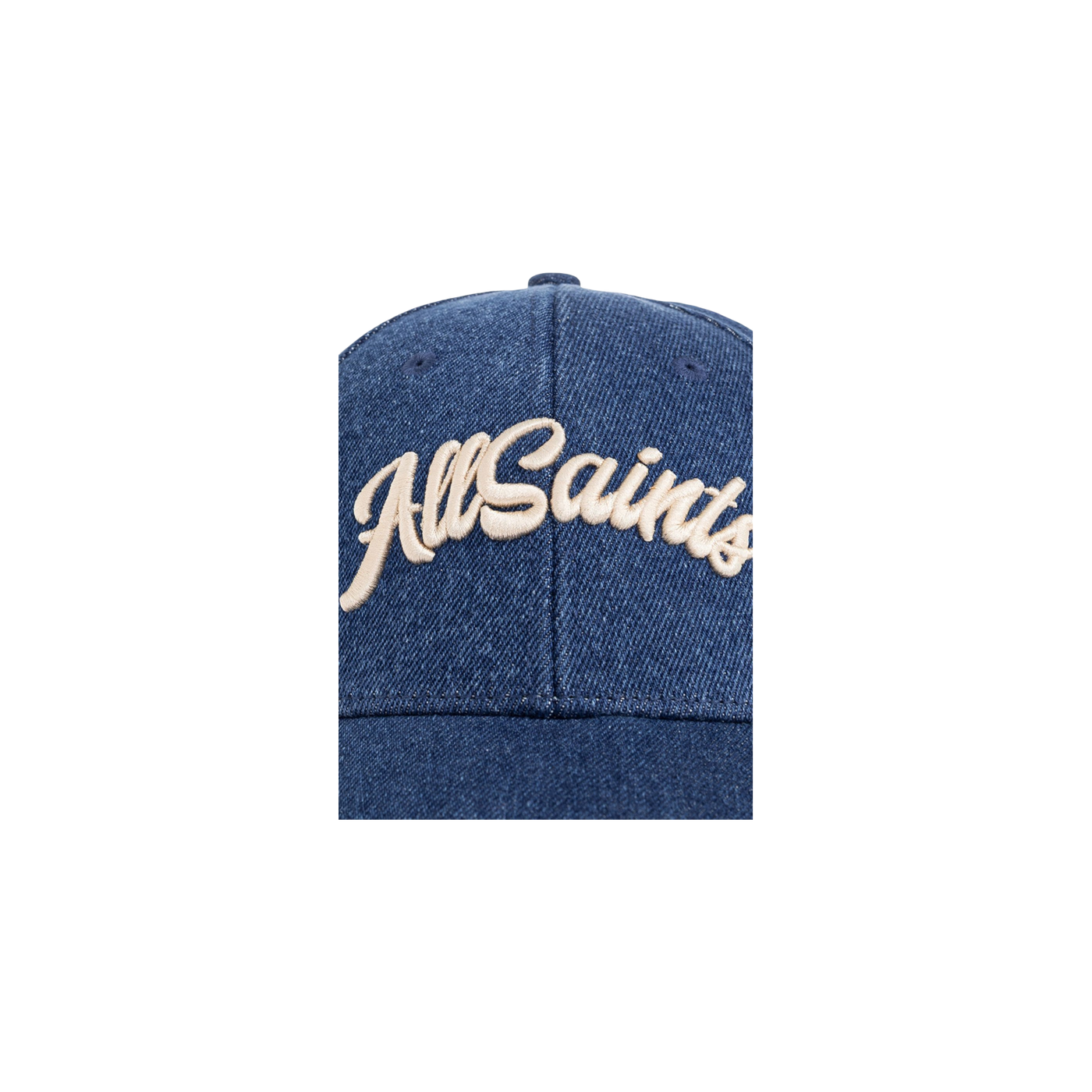 Allsaints Logo Denim Baseball Cap