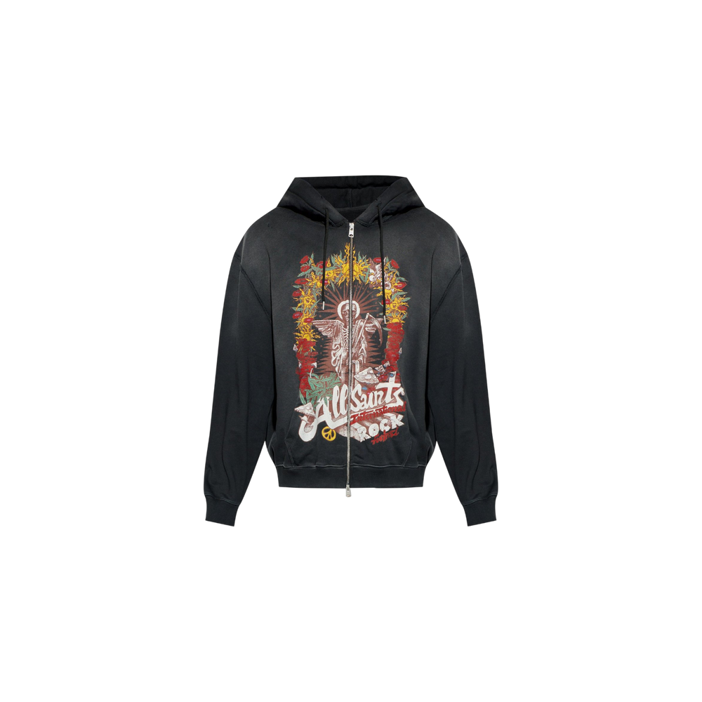 Allsaints Roque Graphic Zip Hoodie