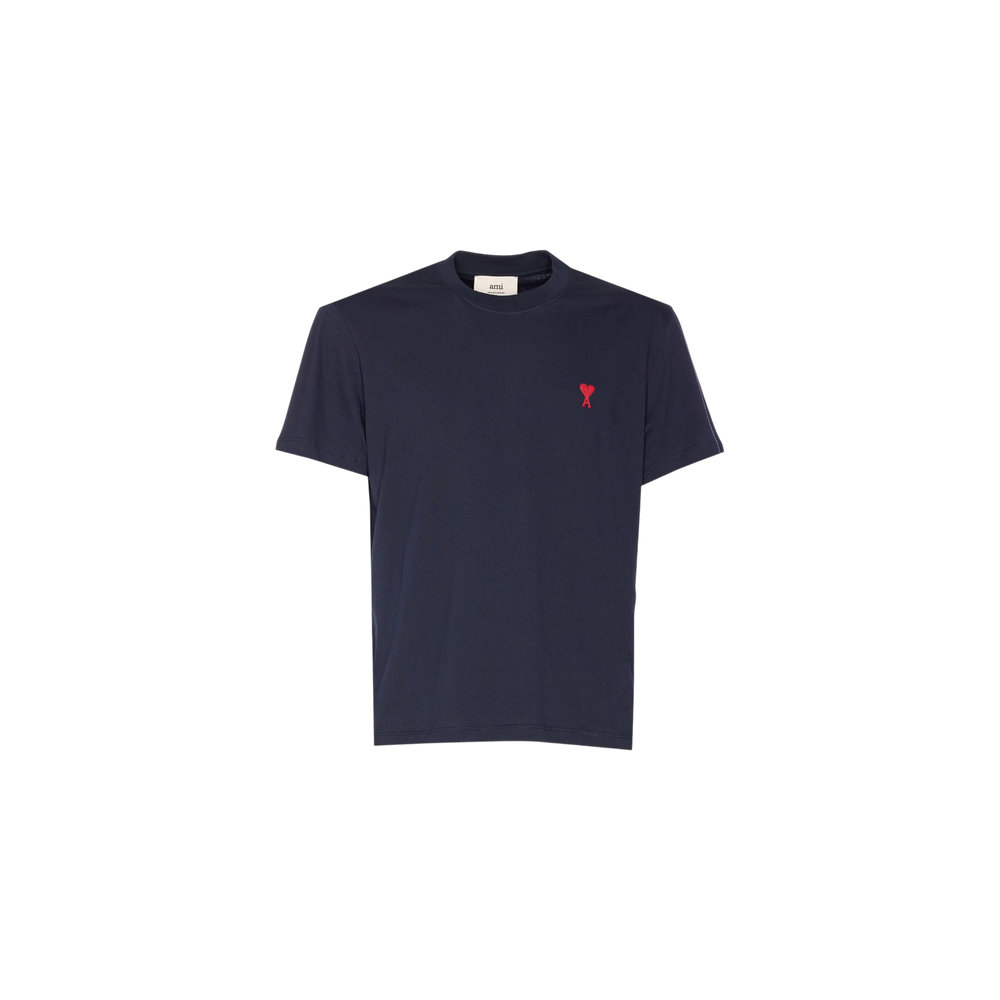 AMI Logo Embroidered Crewneck T-Shirt