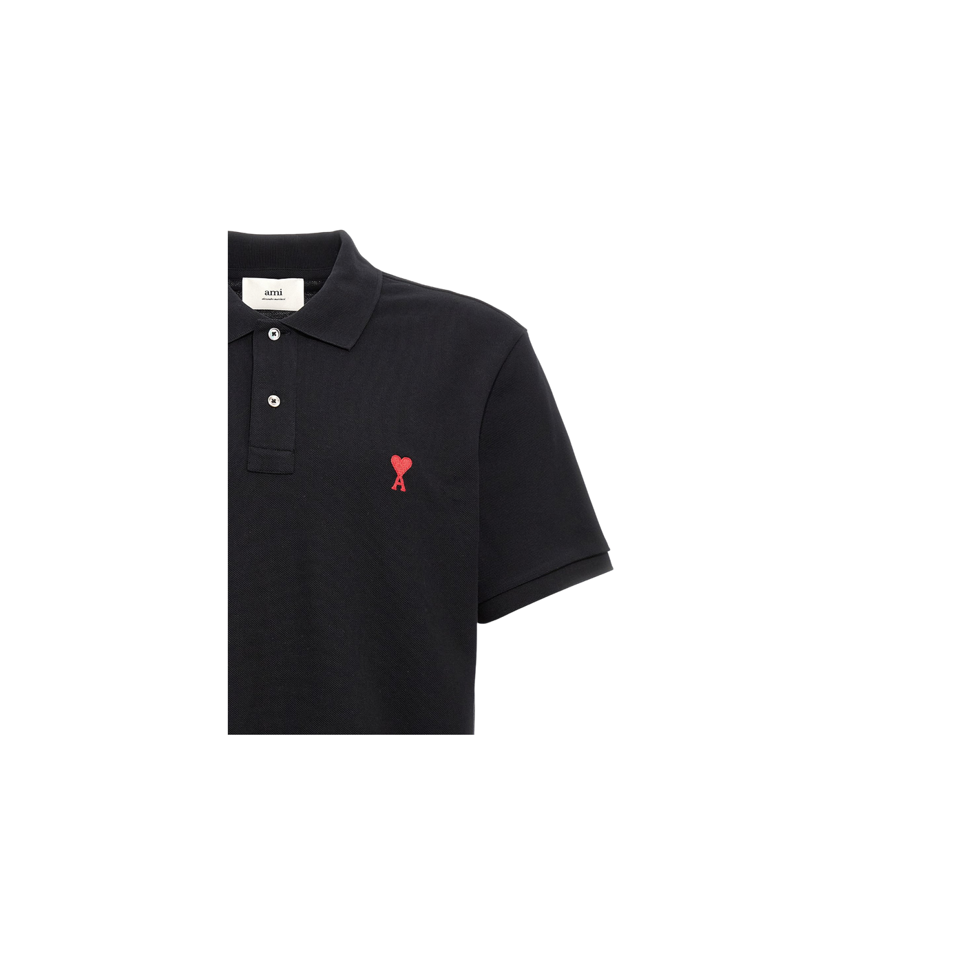 AMI Ami de Coeur Logo Embroidered Polo Shirt