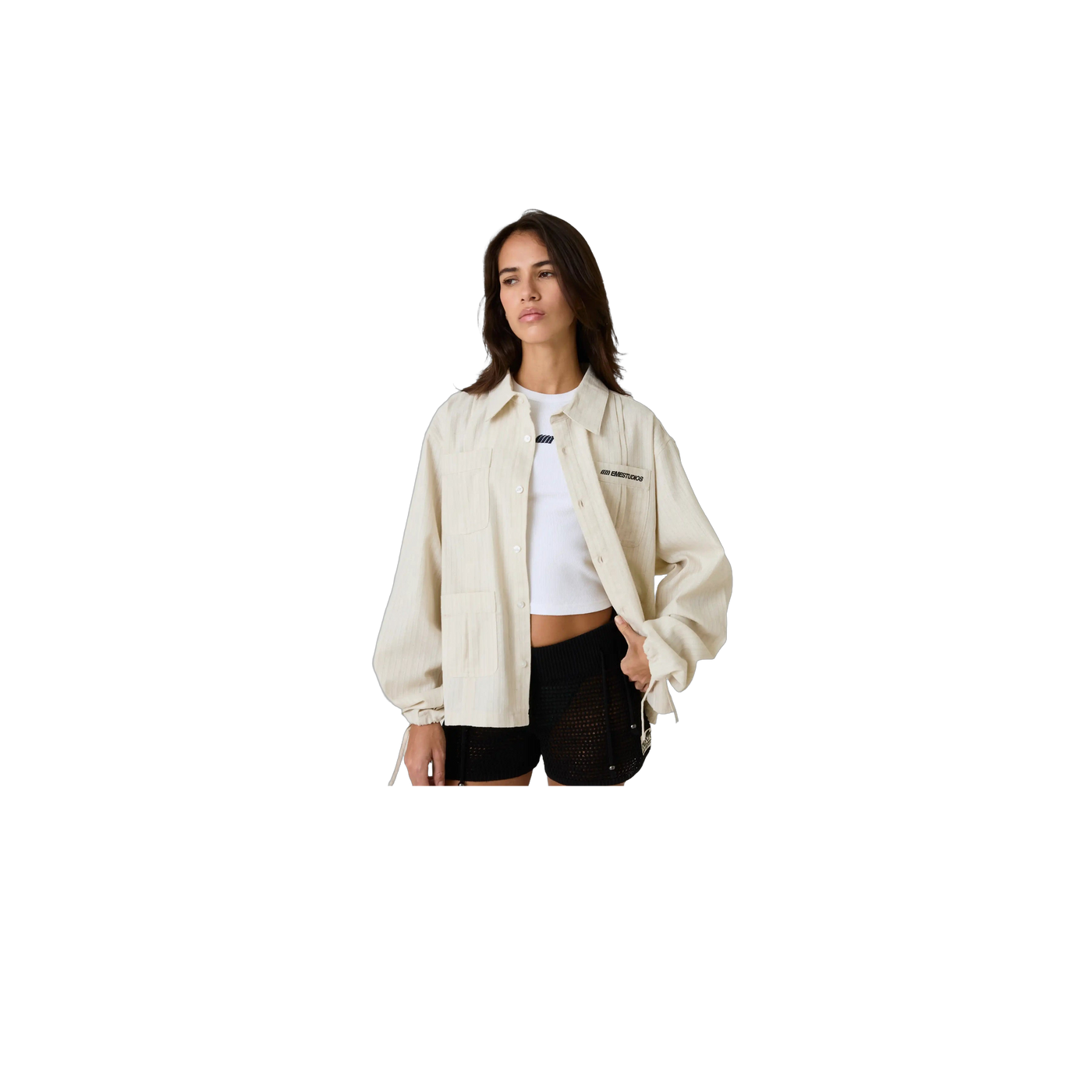 Eme Studios Areal Off Sand Guayabera Shirt