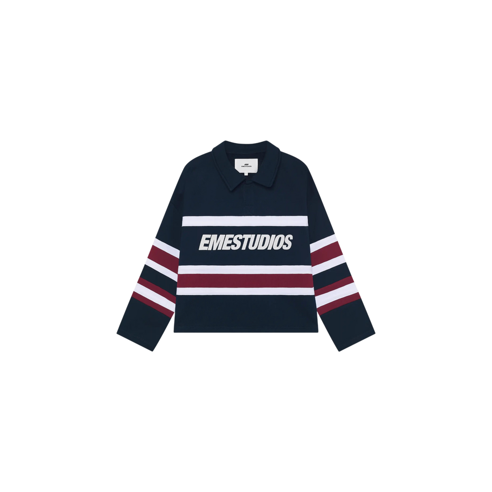 Eme Studios Bachatas Navy Polo Crewneck
