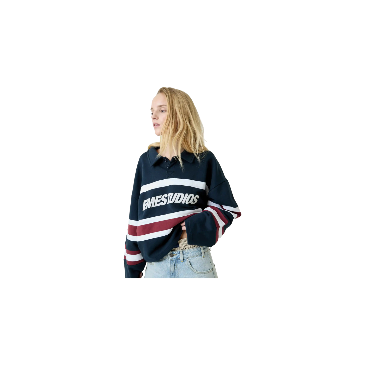 Eme Studios Bachatas Navy Polo Crewneck