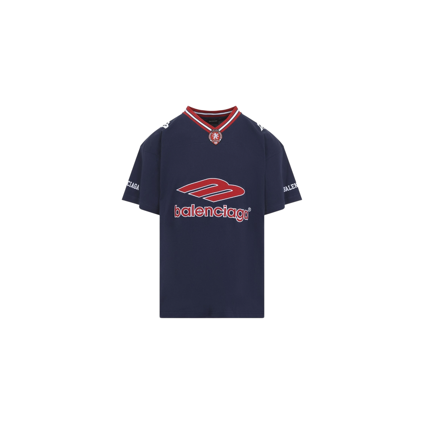 Balenciaga 3B V-Neck Oversized Football T-Shirt