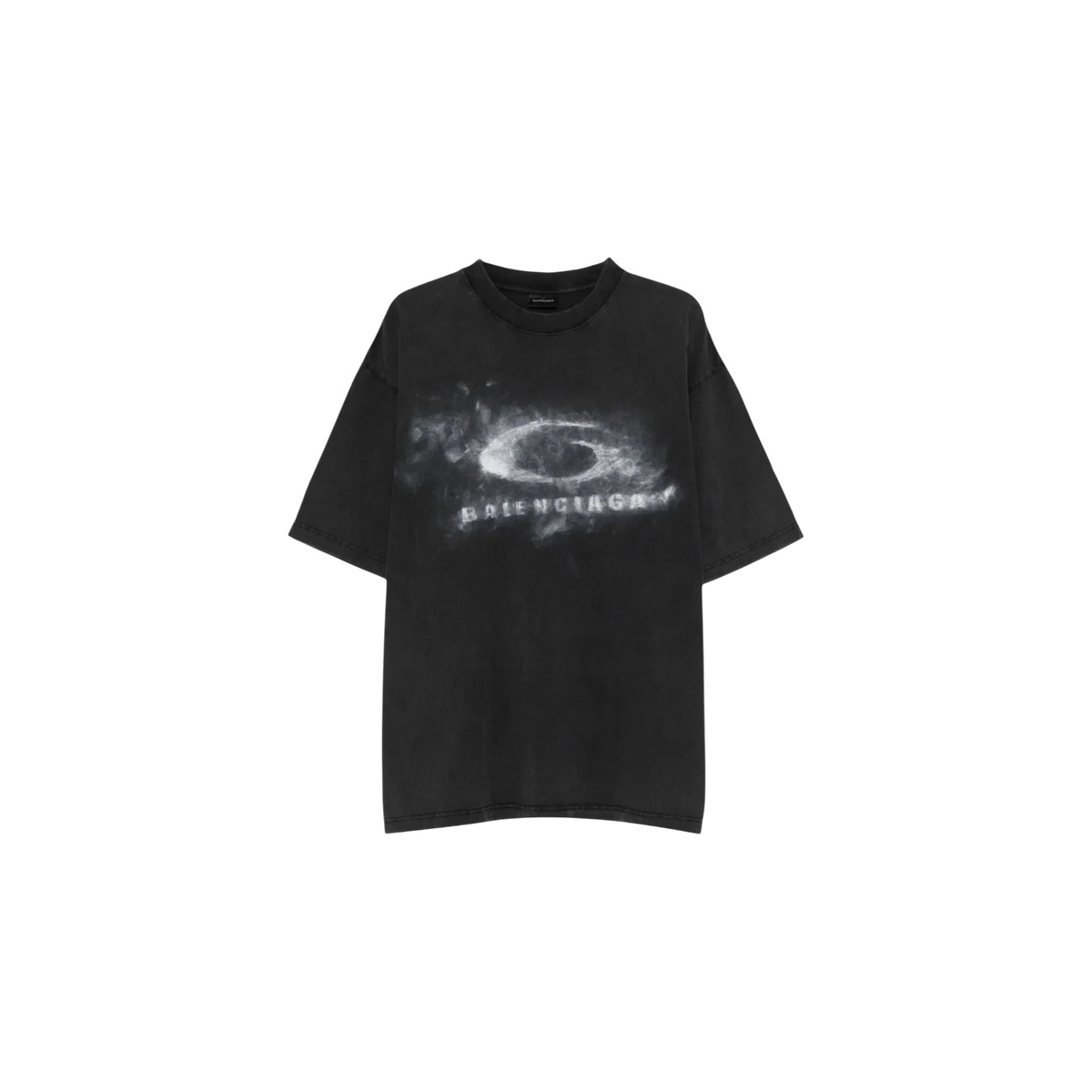 Remera Balenciaga Medium Fit Washed Negro y Blanco