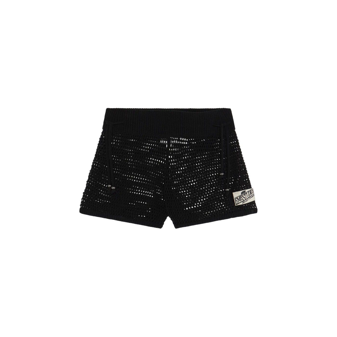Eme Studios Barceloneta Black Crochet Shorts
