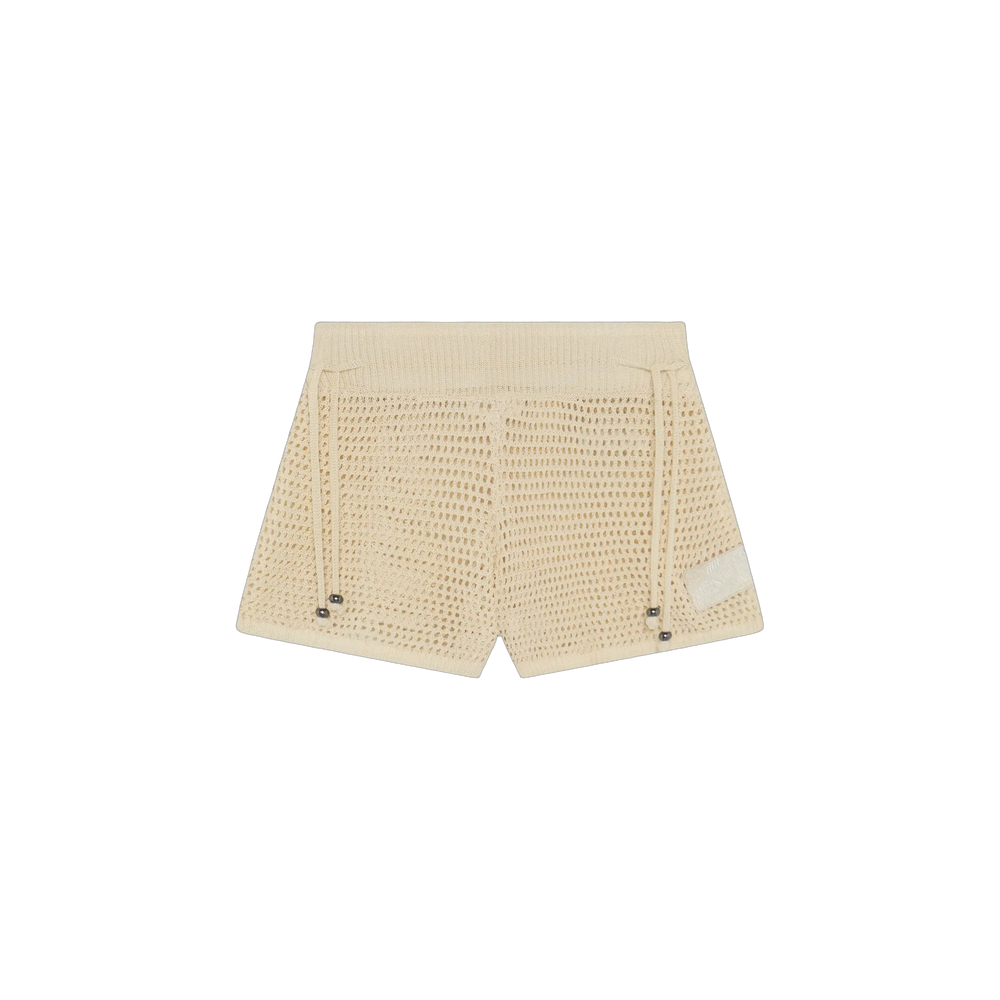 Eme Studios Barceloneta Off Sand Crochet Shorts