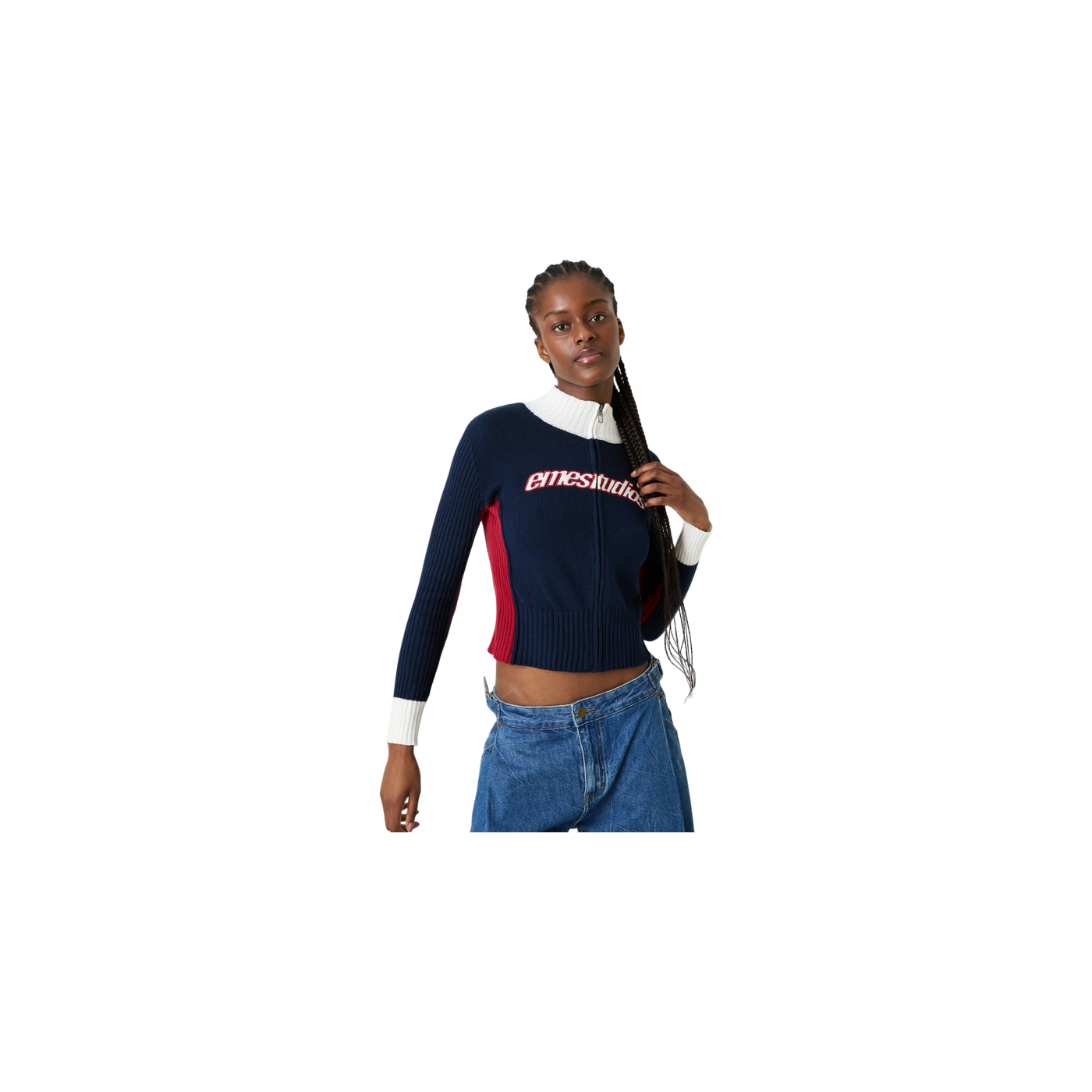 Eme Studios Betty Navy Zipper Knit