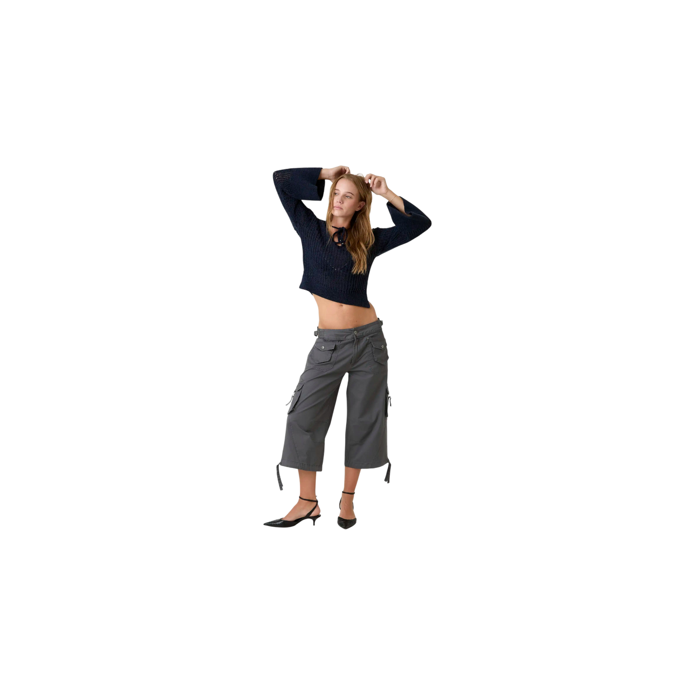 Eme Studios Bitter Grey Capri Pants