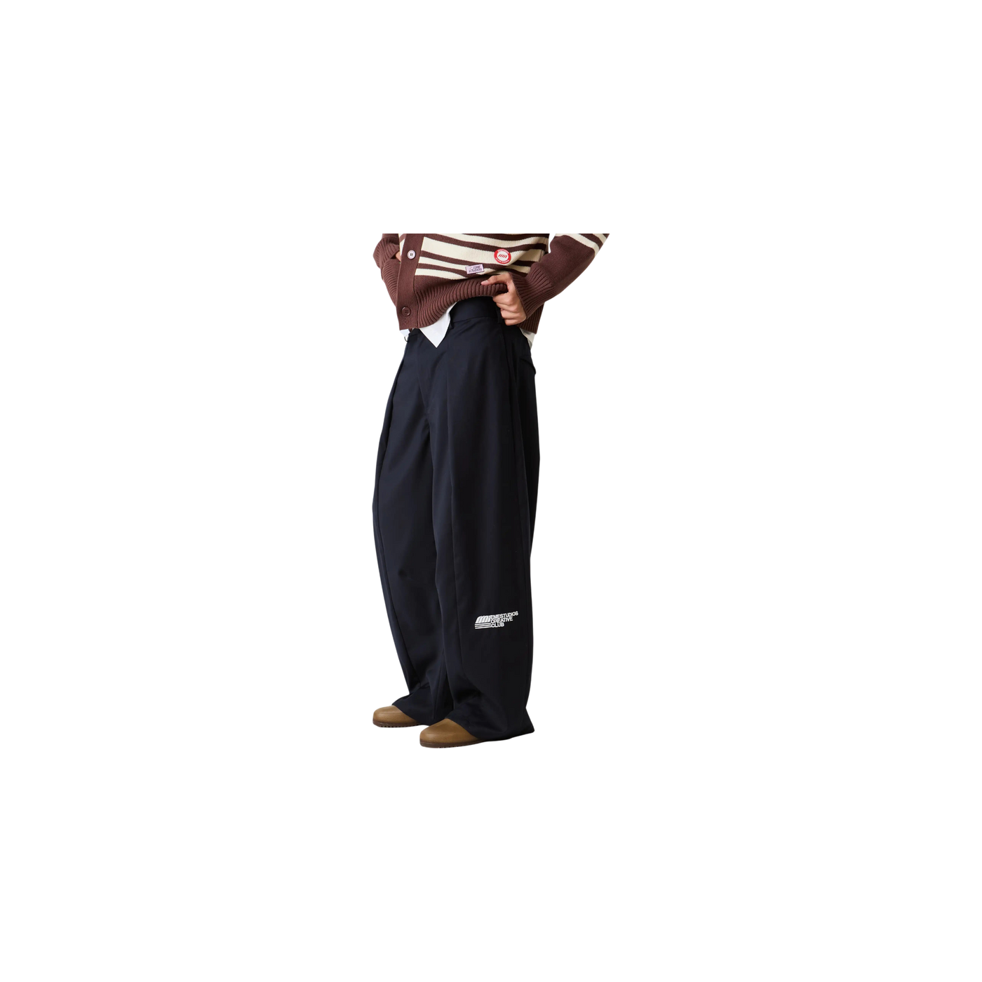 Eme Studios Borca Navy Tailored Pants
