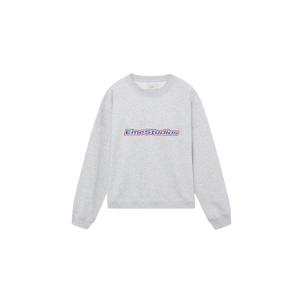 Eme Studios Box Heather Grey Oversized Crewneck