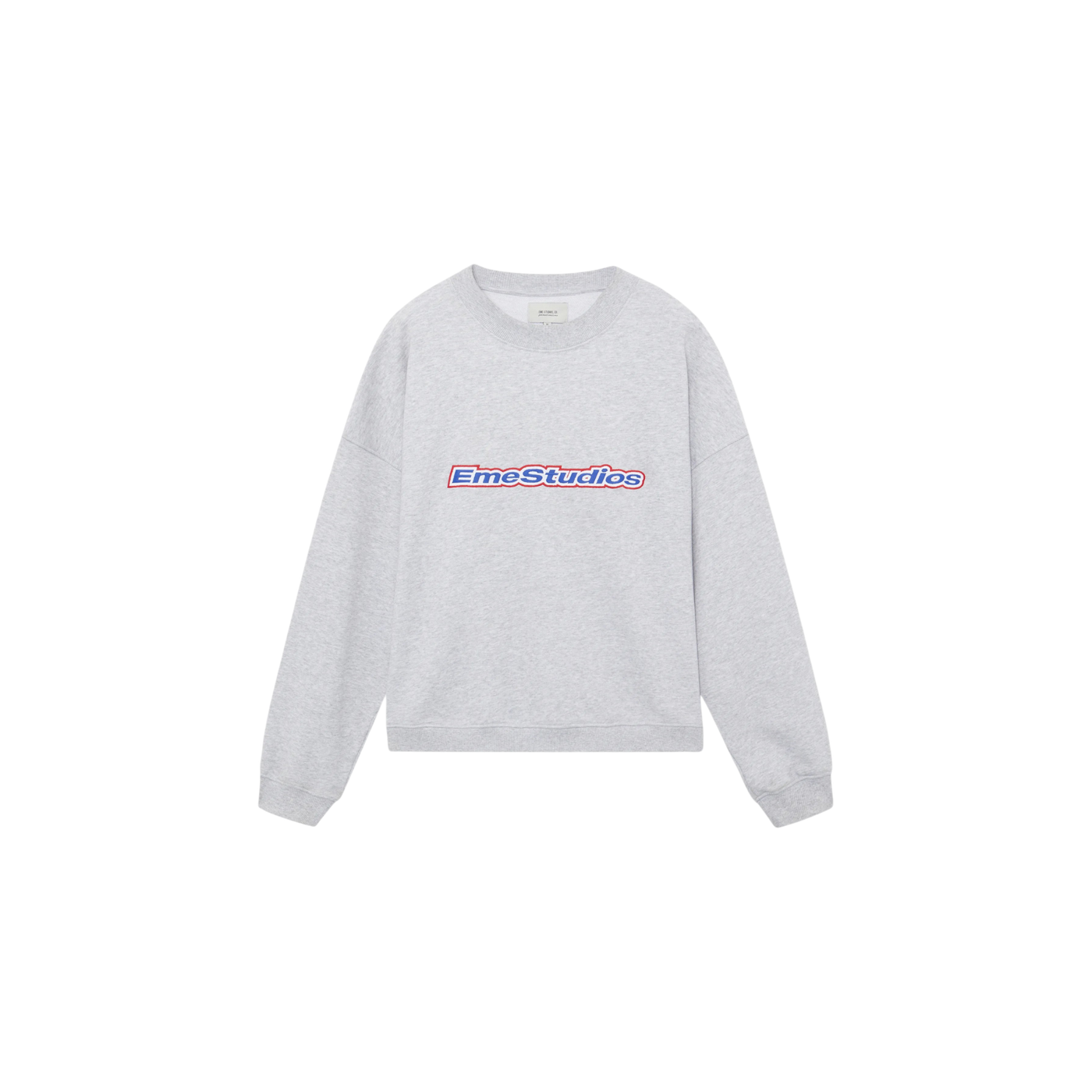 Eme Studios Box Heather Grey Oversized Crewneck