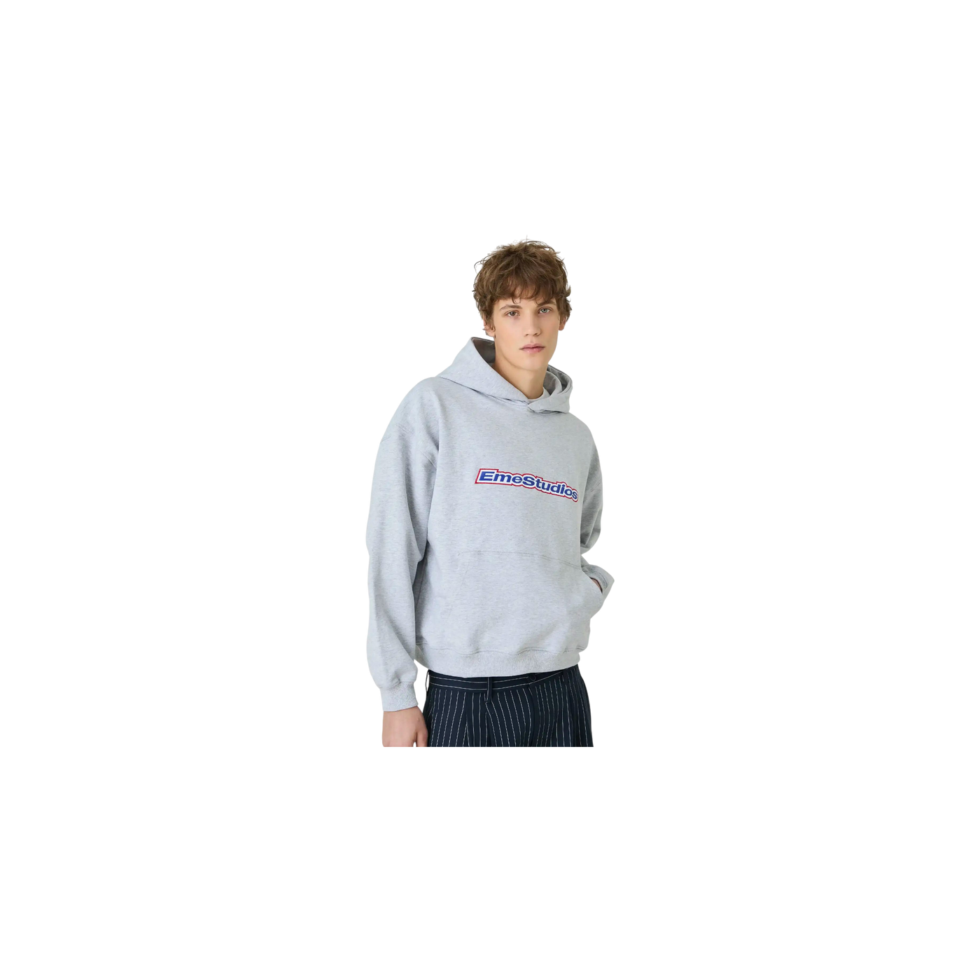 Eme Studios Box Heather Grey Oversized Hoodie