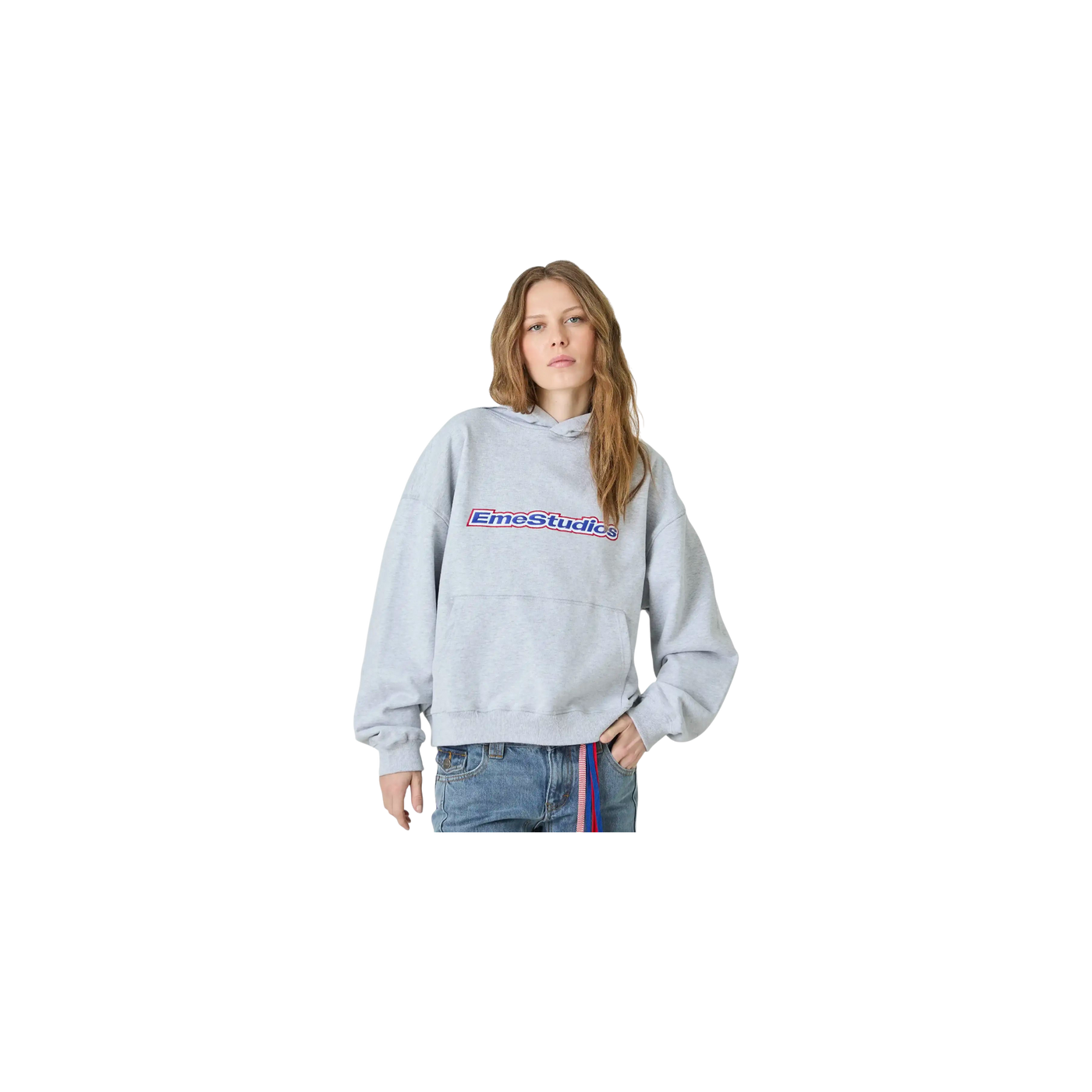 Eme Studios Box Heather Grey Oversized Hoodie