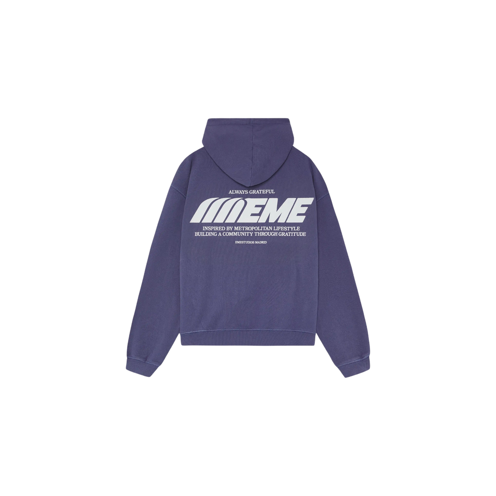 Eme Studios Builder Crown Blue Oversized Hoodie