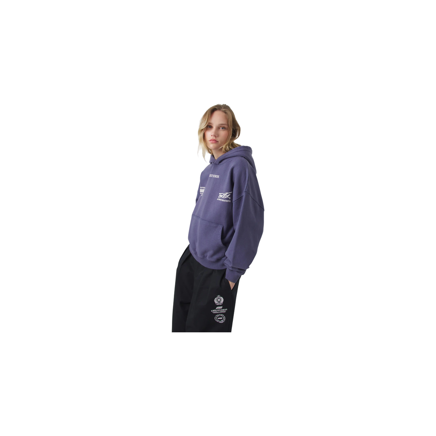 Eme Studios Builder Crown Blue Oversized Hoodie