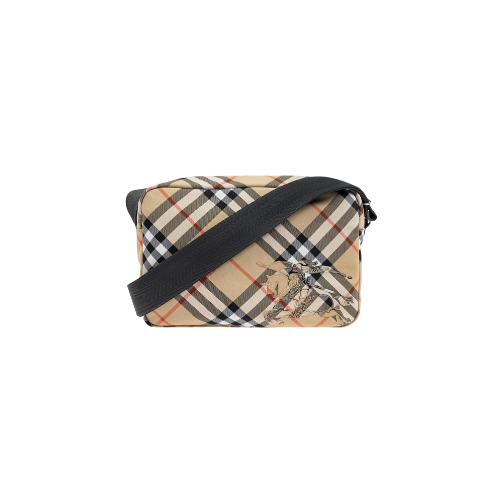 Burberry Vintage Check Equestrian Knight Motif Messenger Bag