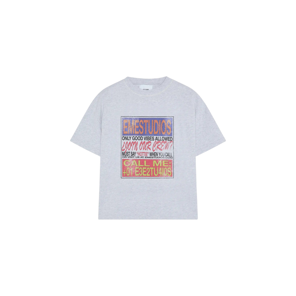Eme Studios By Your Name Heather Grey Oversized T-Shirt