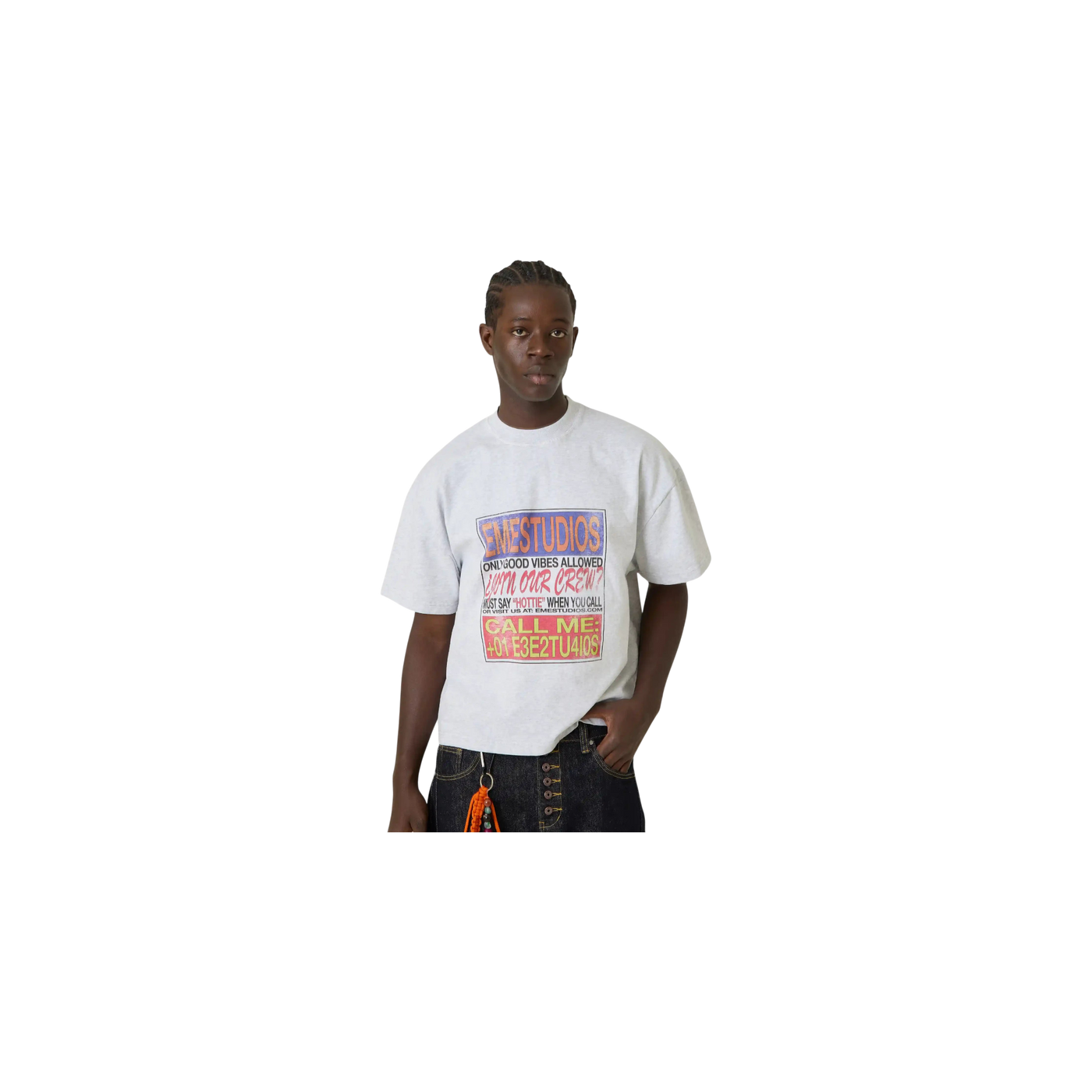 Eme Studios By Your Name Heather Grey Oversized T-Shirt