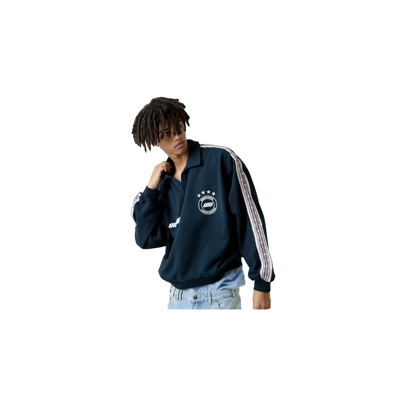 Eme Studios Cane Shadow Polo Crewneck