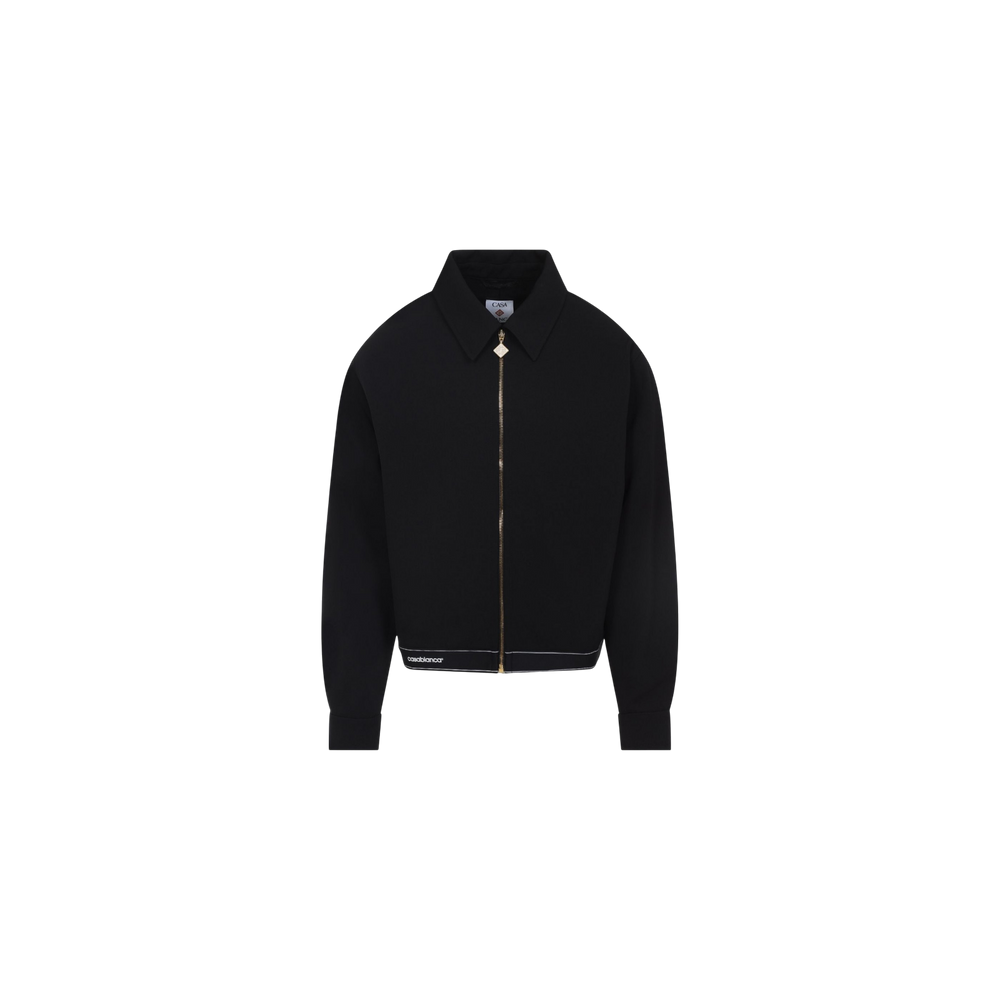 Casablanca Logo Detailed Zip-Up Jacket