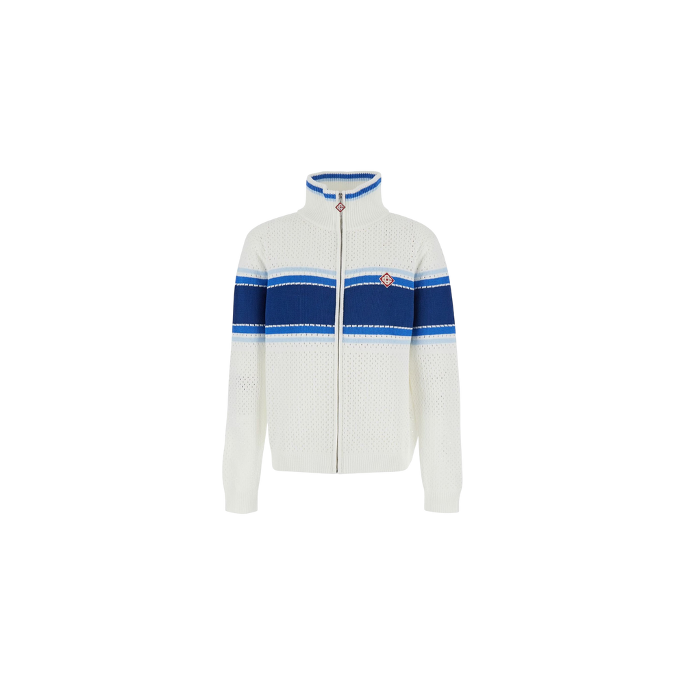 Casablanca Mesh Stripe Knitted Jacket