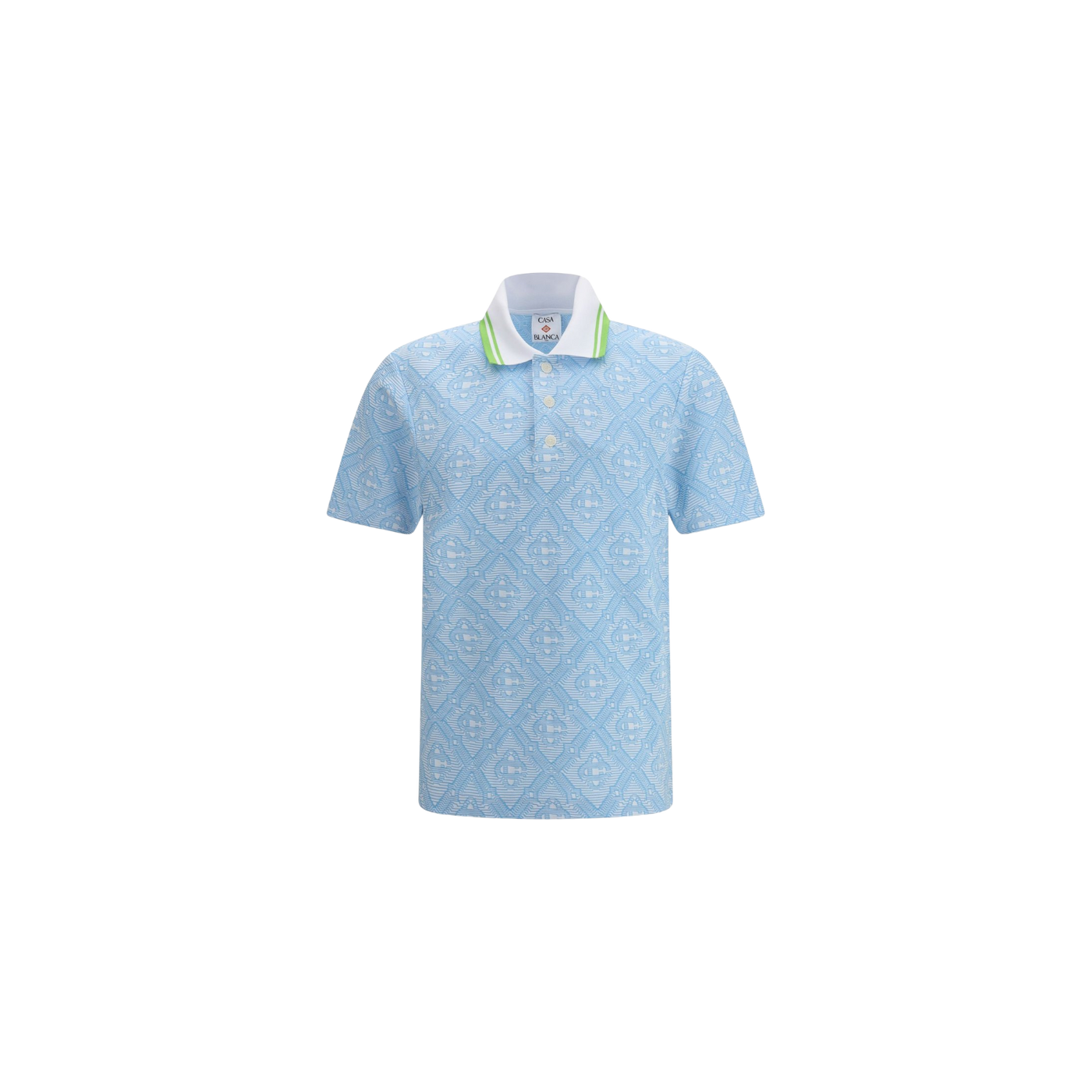 Casablanca Short-Sleeved Jacquard Polo Shirt