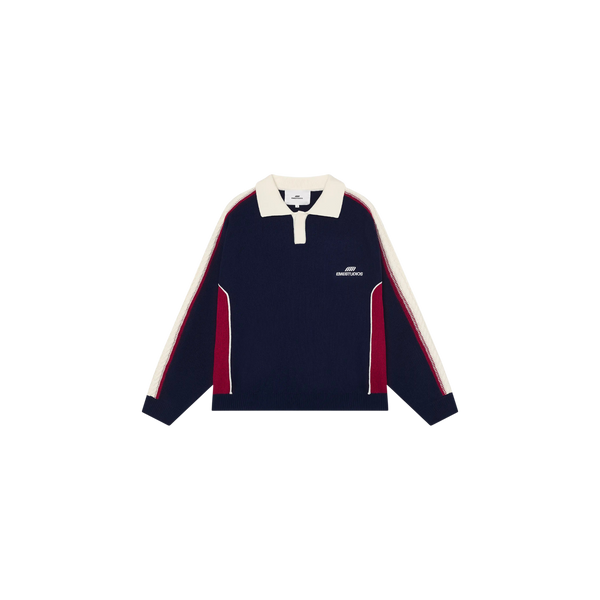 Eme Studios Chully Navy Knit Polo