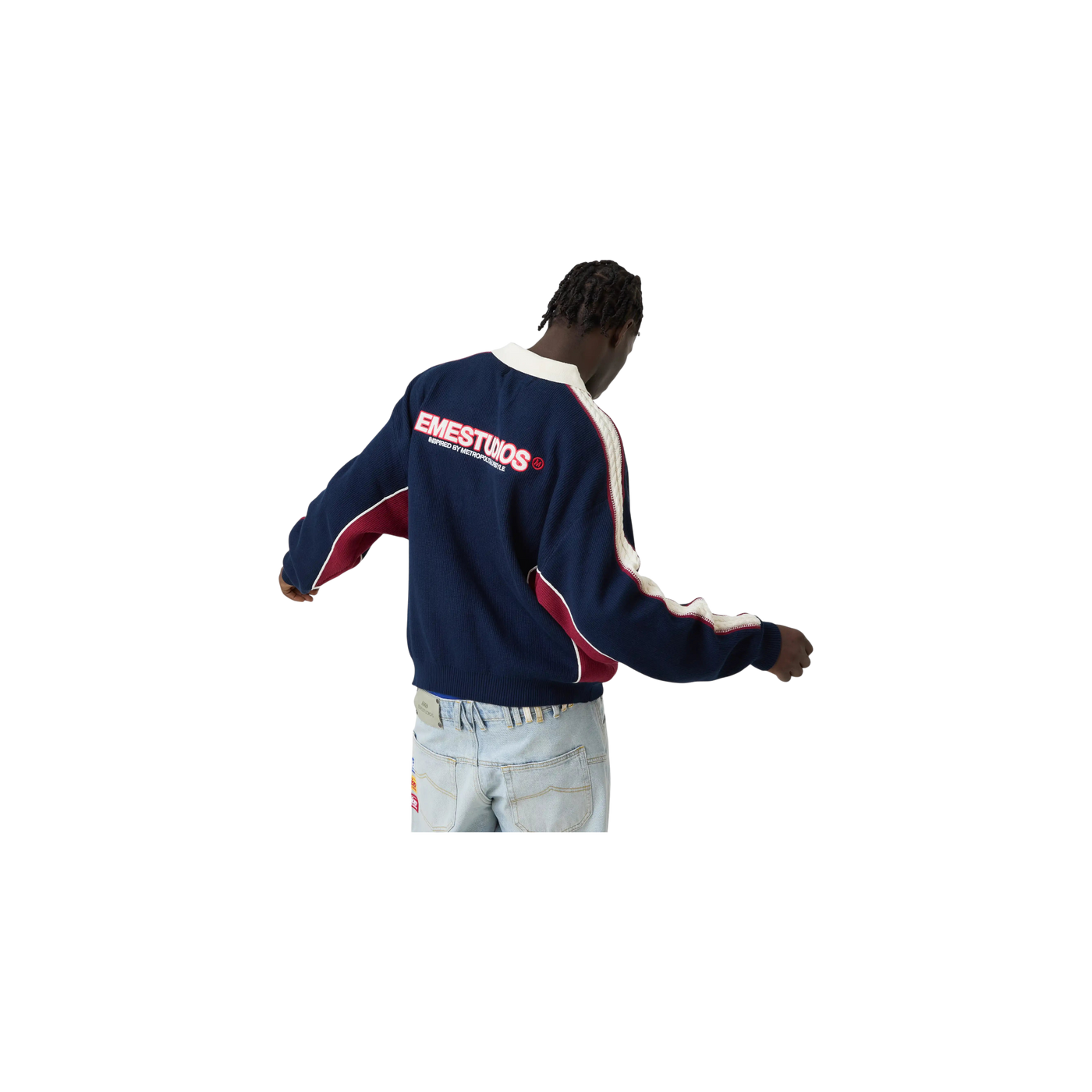 Eme Studios Chully Navy Knit Polo
