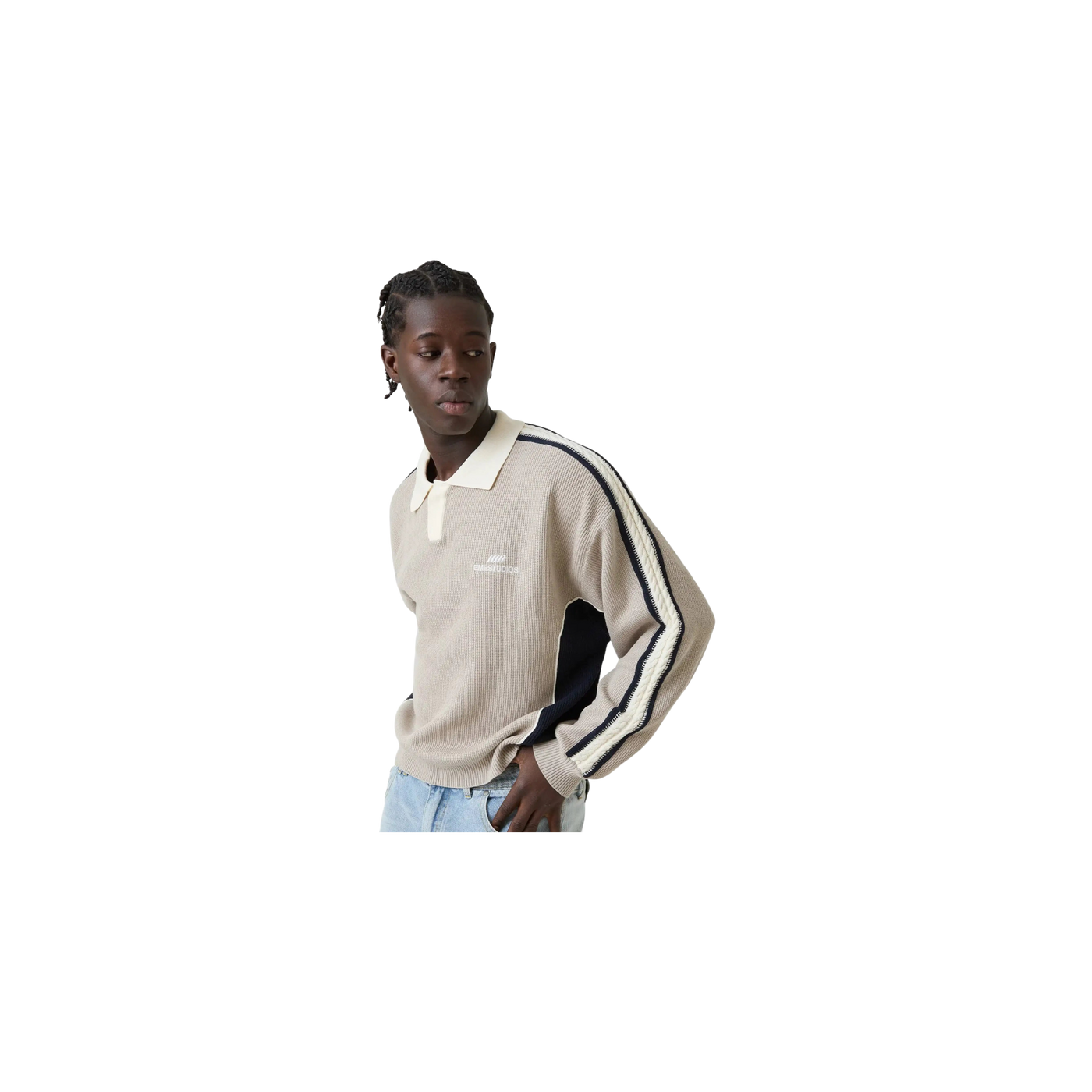 Eme Studios Chully Off Sand Knit Polo