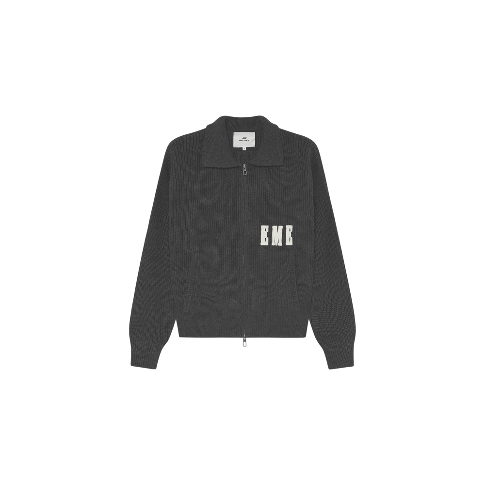Eme Studios Collar Carbon Zipper Knit