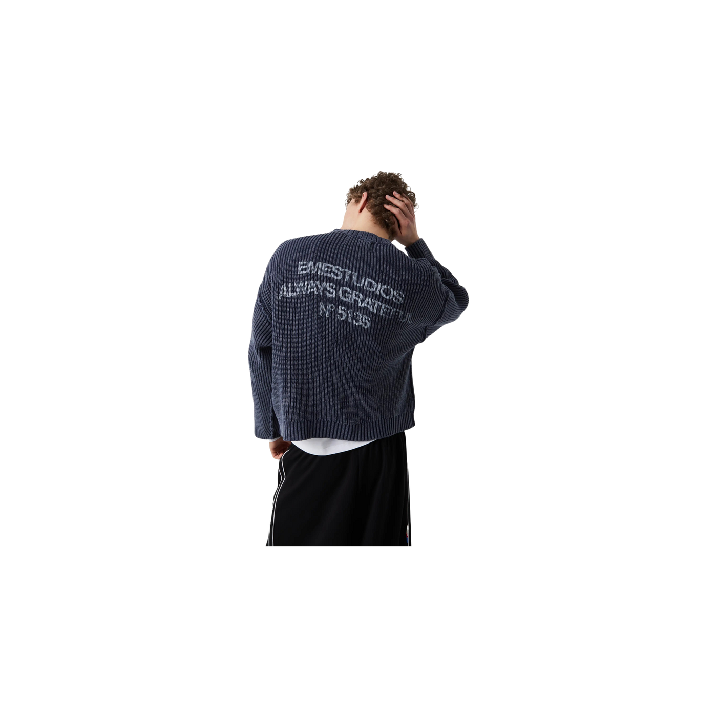Eme Studios Collective Slate Blue Knit Sweater