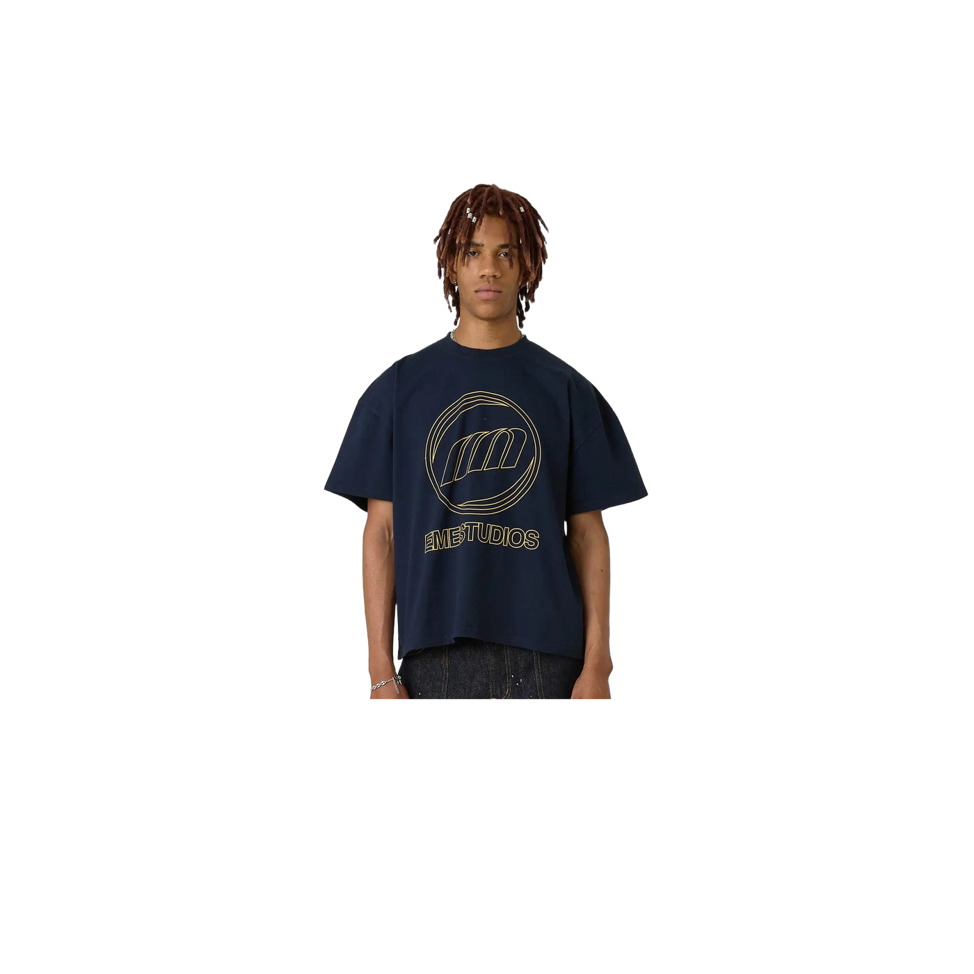 Eme Studios Contour Navy Oversized T-Shirt