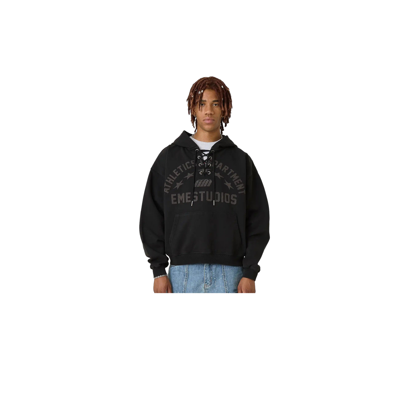 Eme Studios Cord Black Oversized Hoodie
