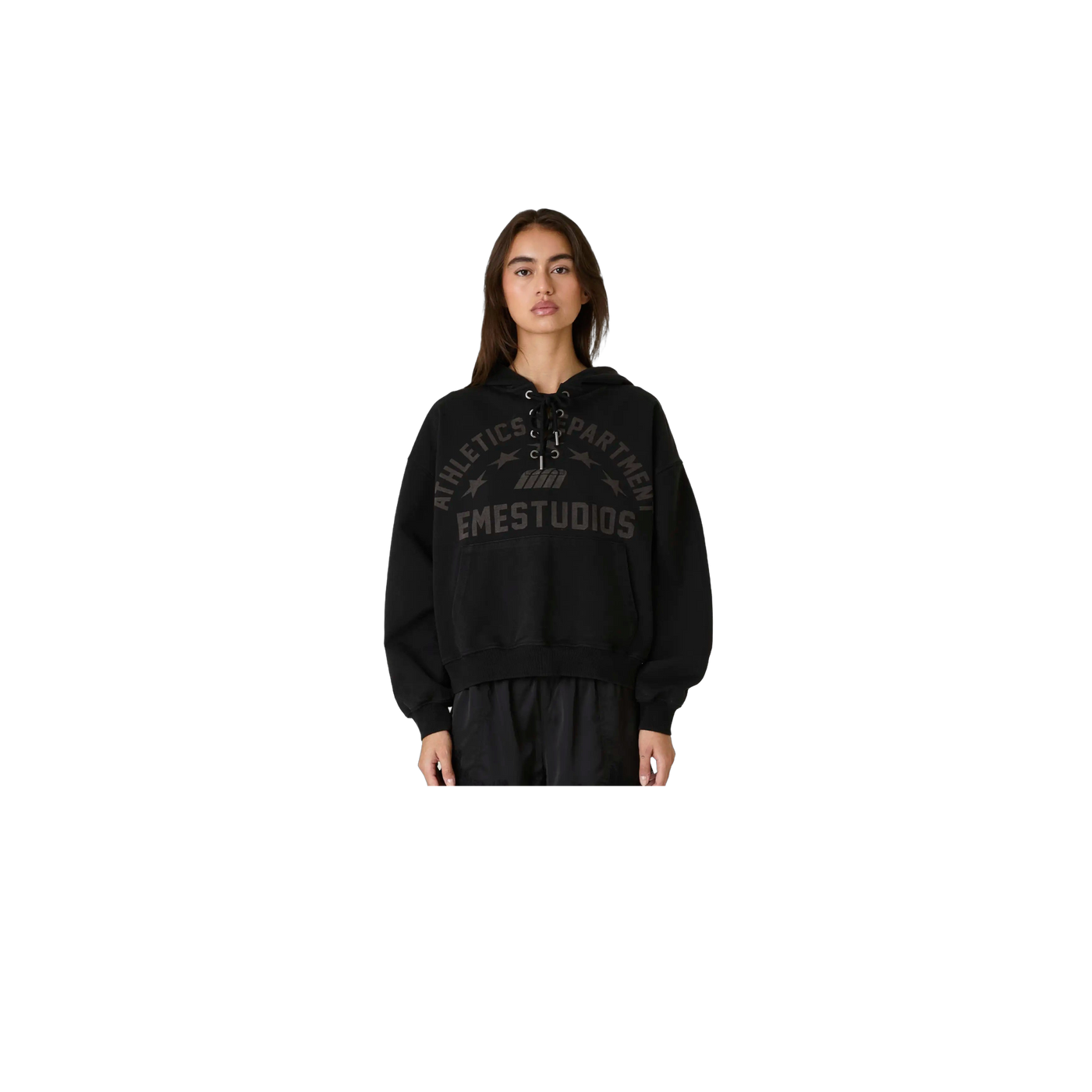 Eme Studios Cord Black Oversized Hoodie