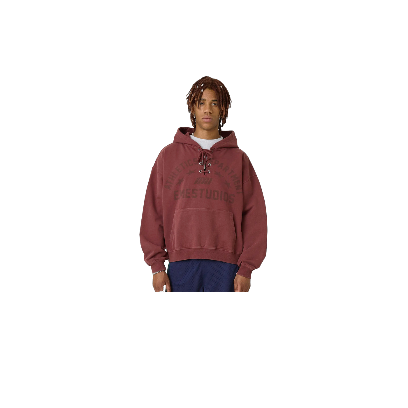 Eme Studios Cord Cabernet Oversized Hoodie