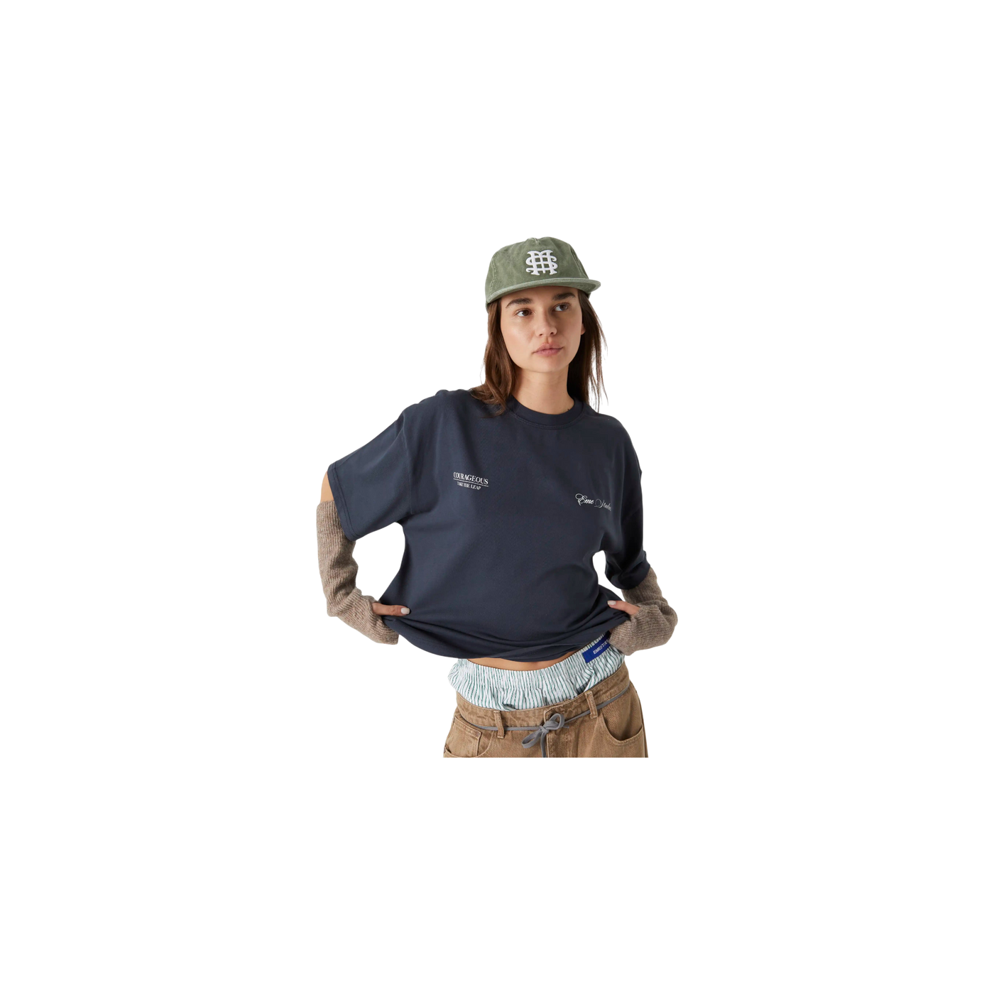 Eme Studios Courageous Navy Oversized T-Shirt