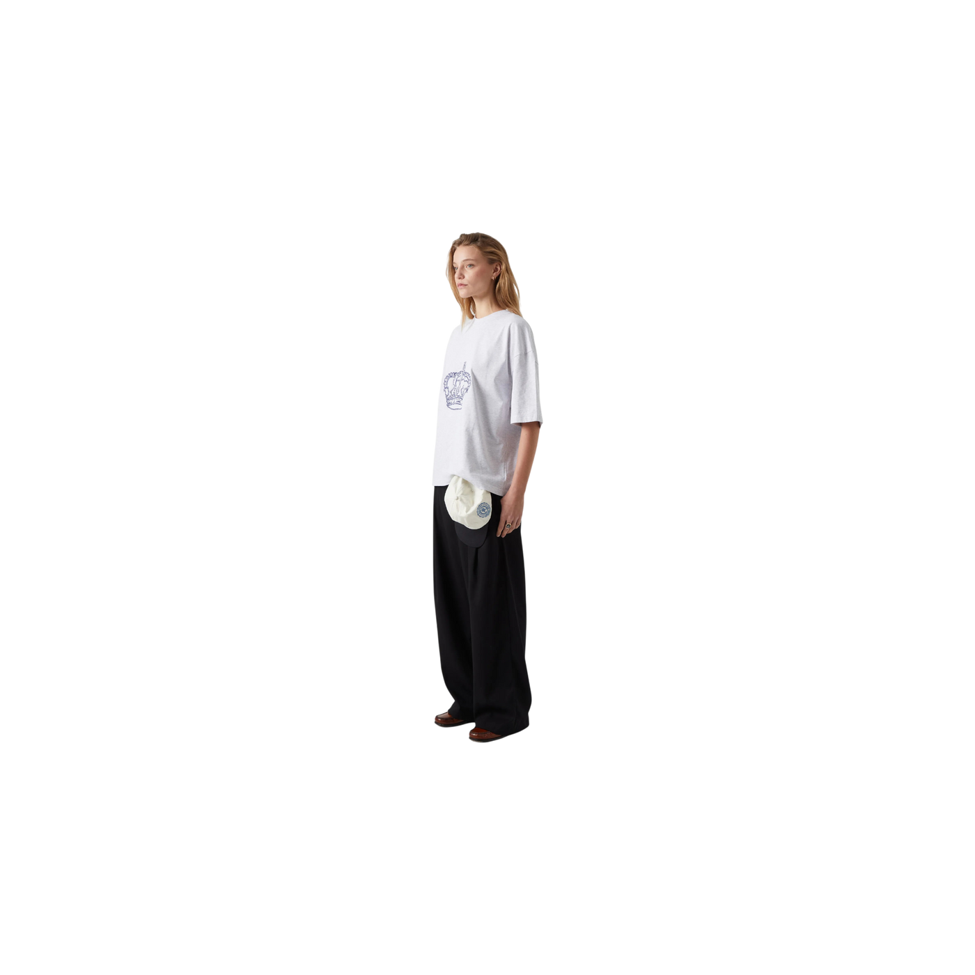 Eme Studios Crown Heather Grey Oversized T-Shirt