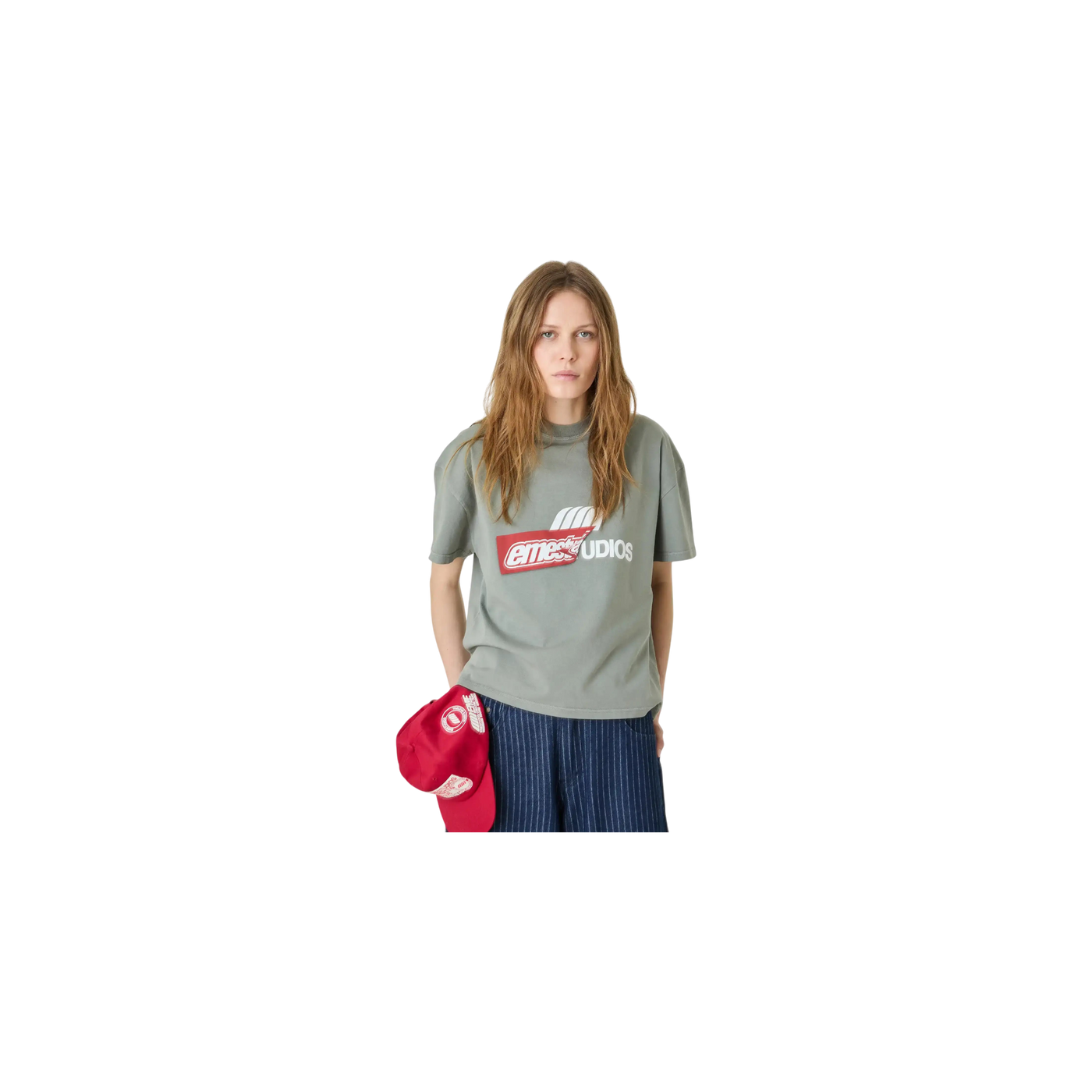 Eme Studios Despiece Olive Oversized T-Shirt