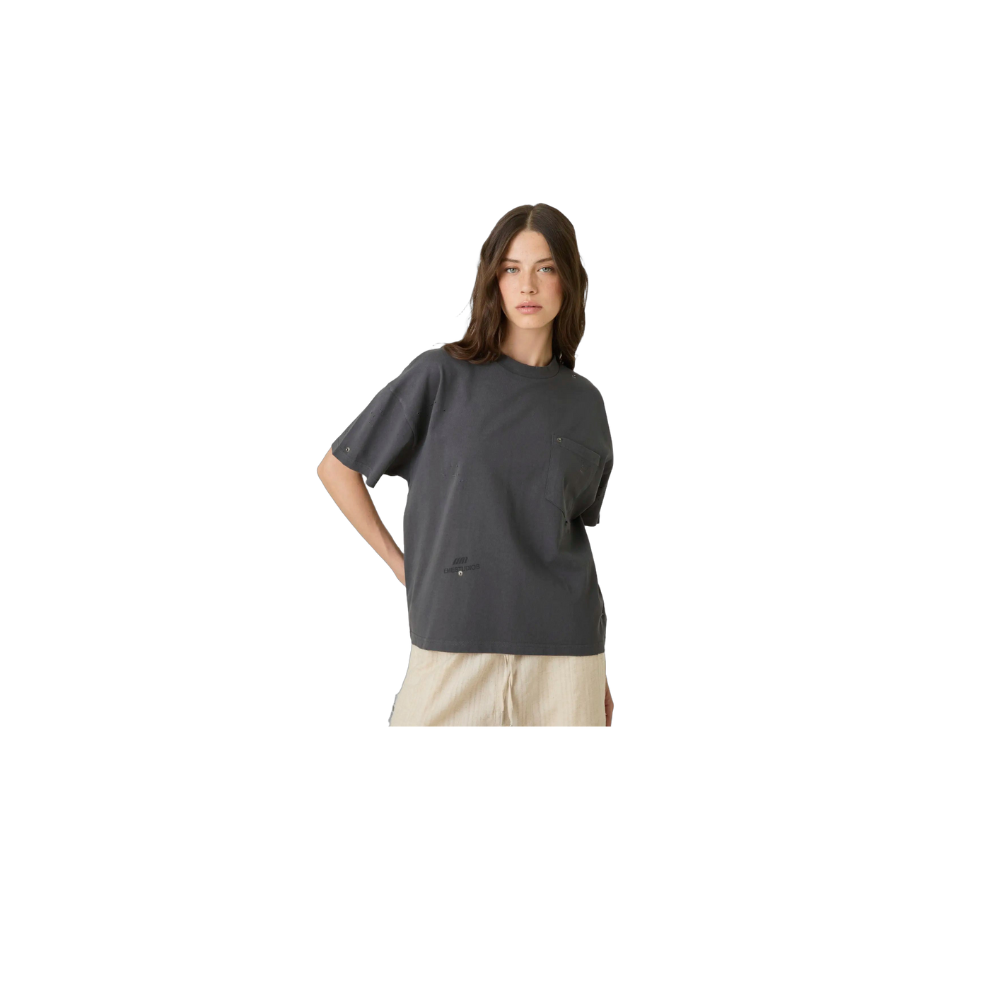 Eme Studios Distressed Shadow Oversized T-Shirt