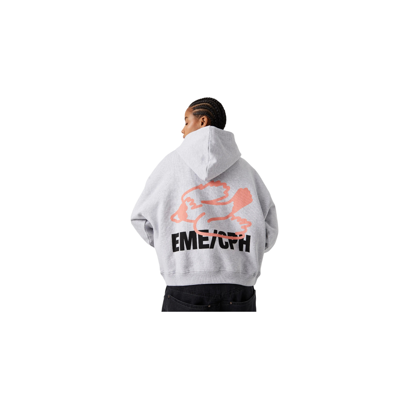Eme Studios Due Heather Grey Oversized Hoodie