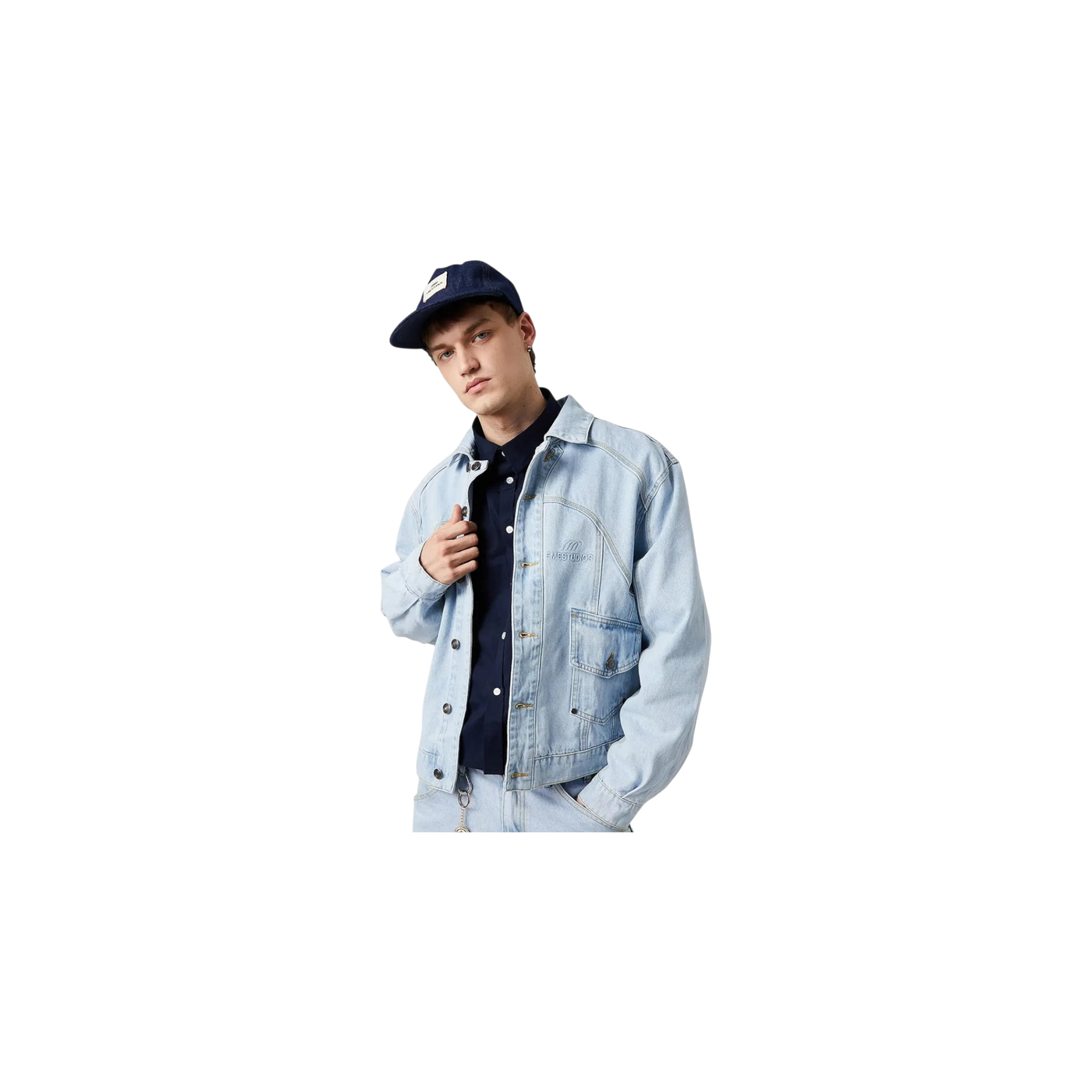Eme Studios Eddy Pale Denim Boxy Jacket