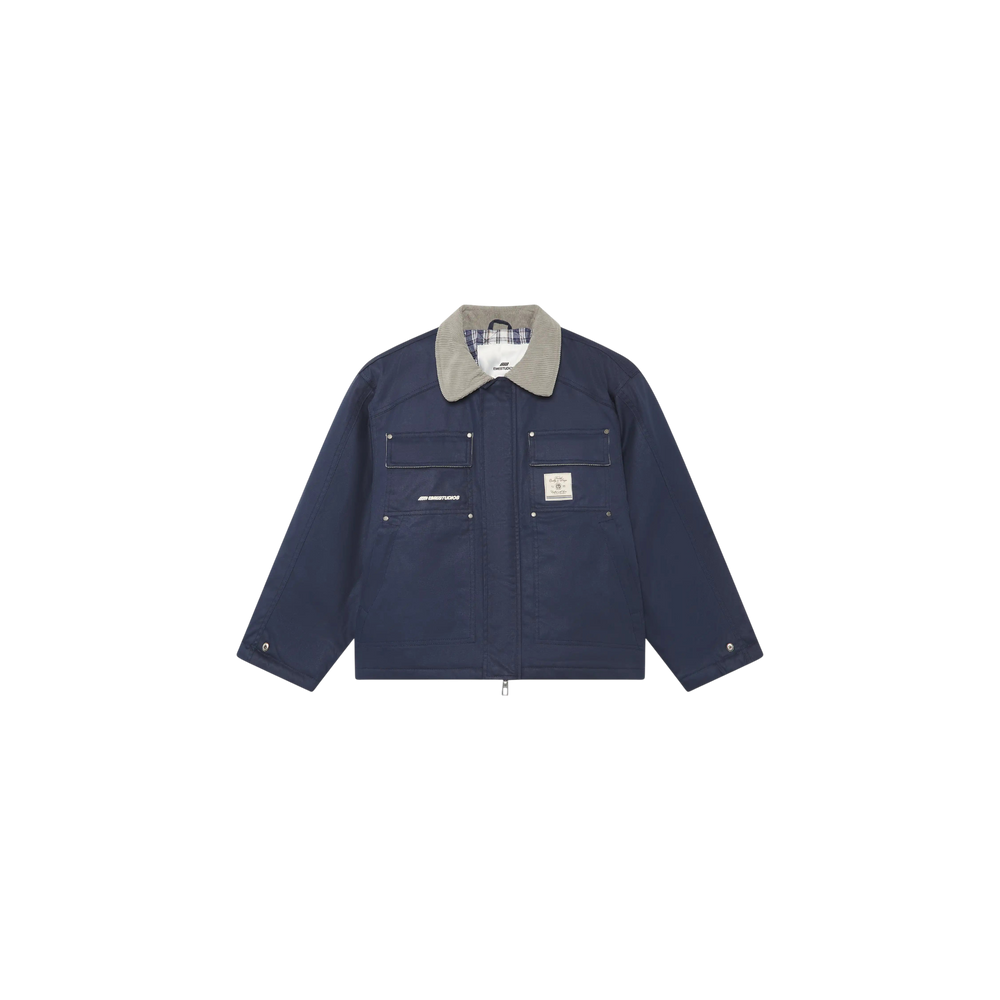 Eme Studios Ethos Navy Boxy Coat