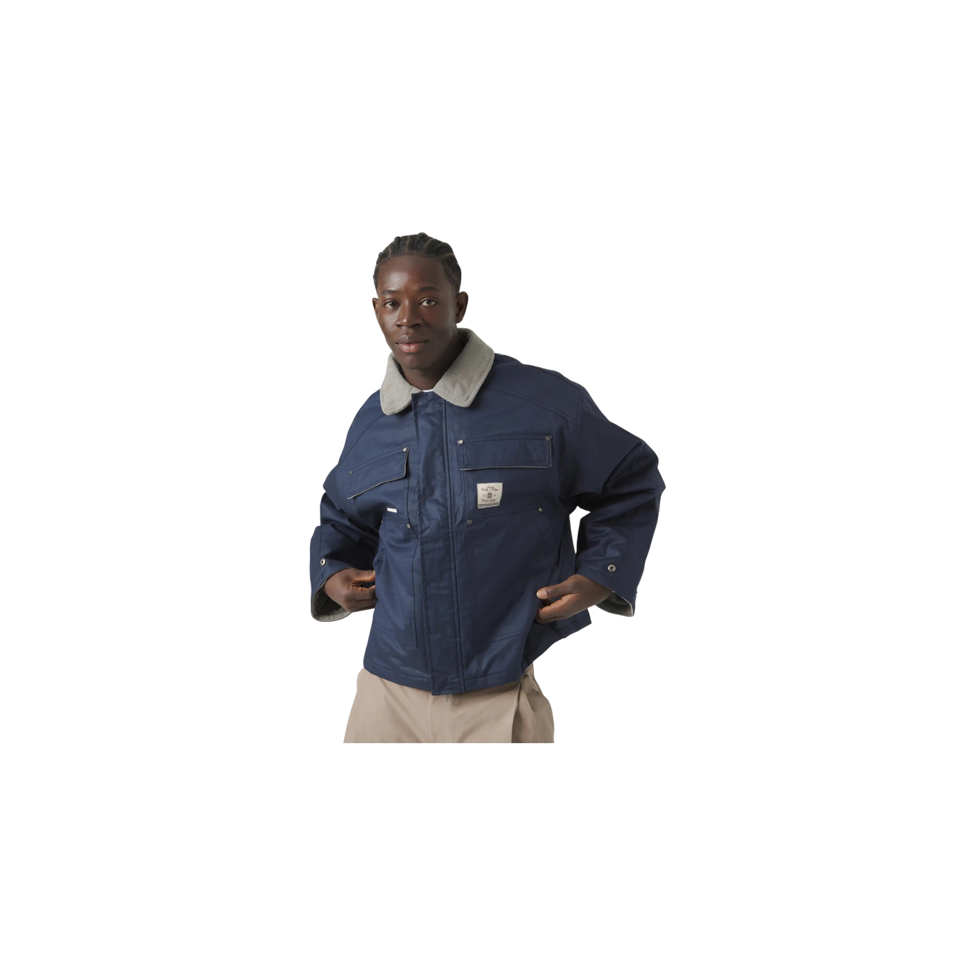 Eme Studios Ethos Navy Boxy Coat