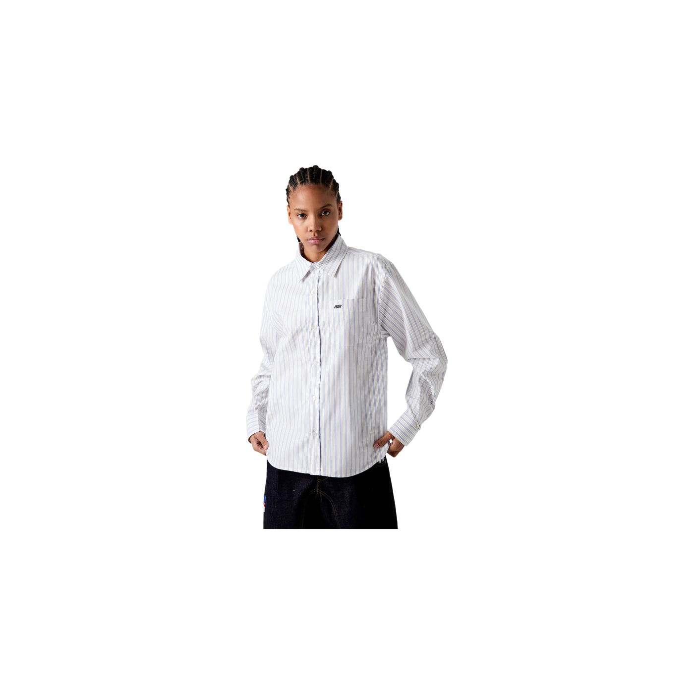 Eme Studios Faelled Blue Boxy Shirt