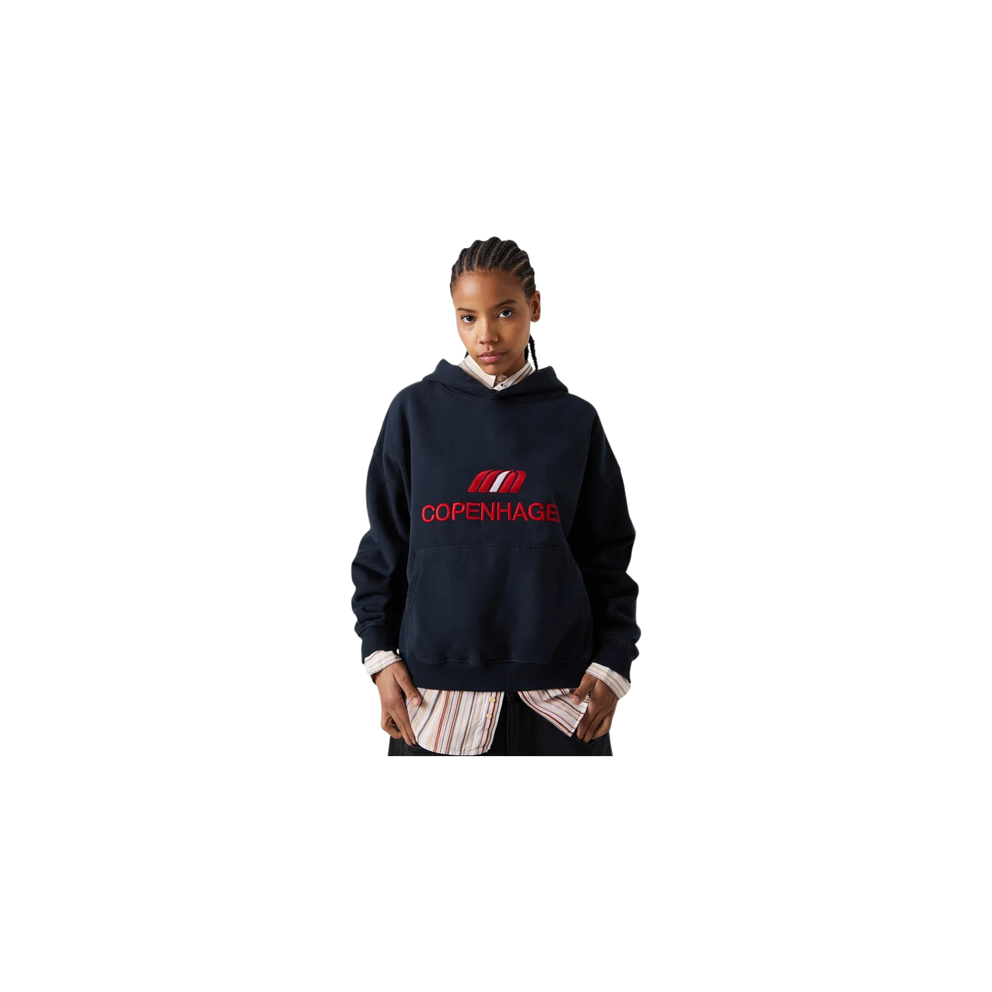 Eme Studios Flag CPH Navy Oversized Hoodie