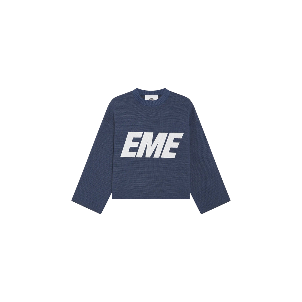 Eme Studios Flux Navy Knit Sweater