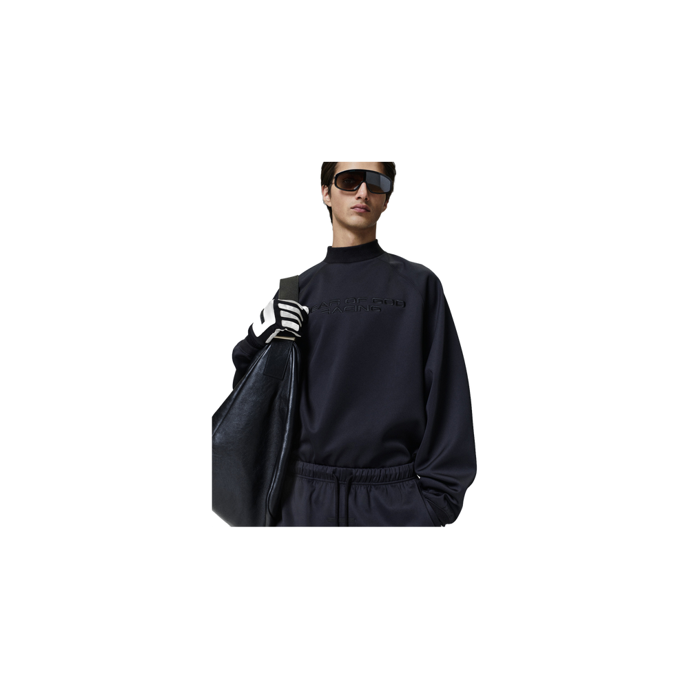 Remera Manga Larga Fear of God Essentials Tricot 90s Relaxed Mock Neck Negro