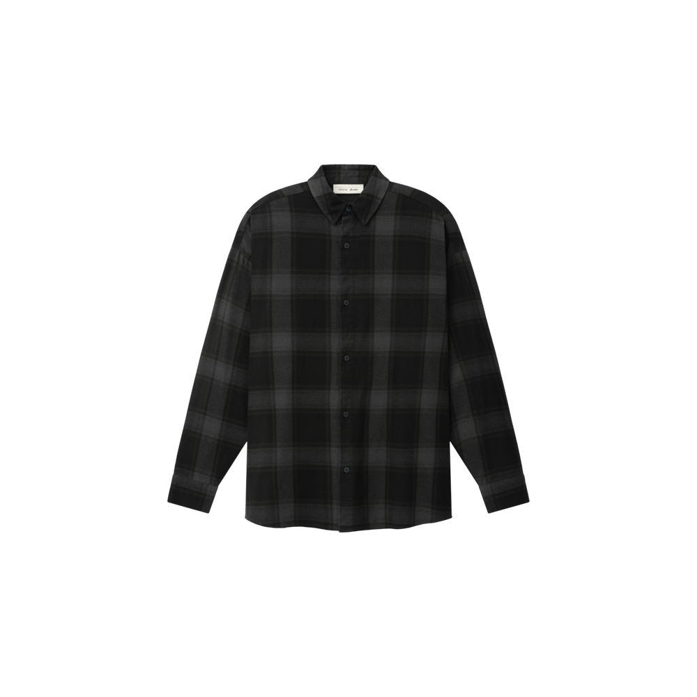 Camisa Fear of God Essentials Overdyed Vintage Black Plaid